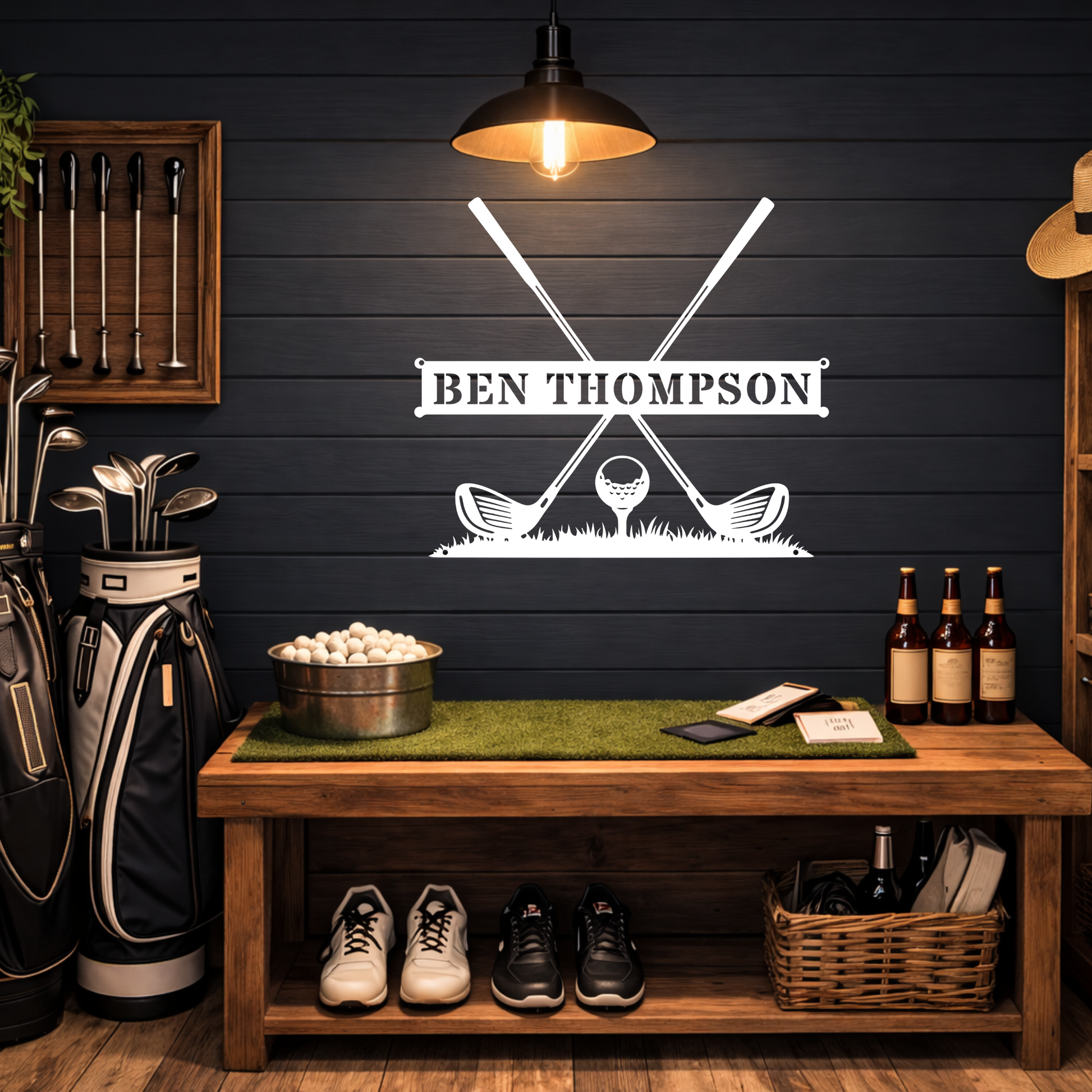 Personalised Golf Name Metal Sign