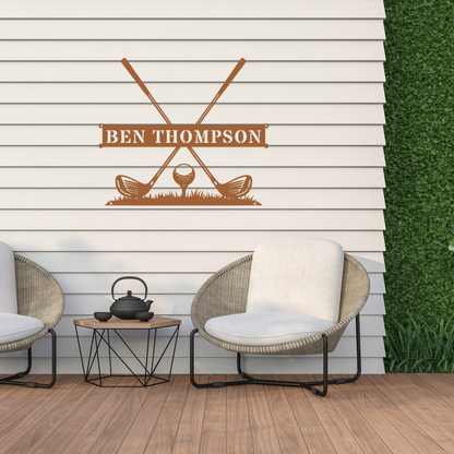 Personalised Golf Name Metal Sign