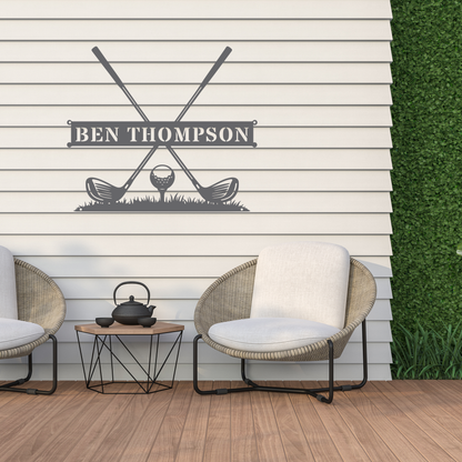 Personalised Golf Name Metal Sign
