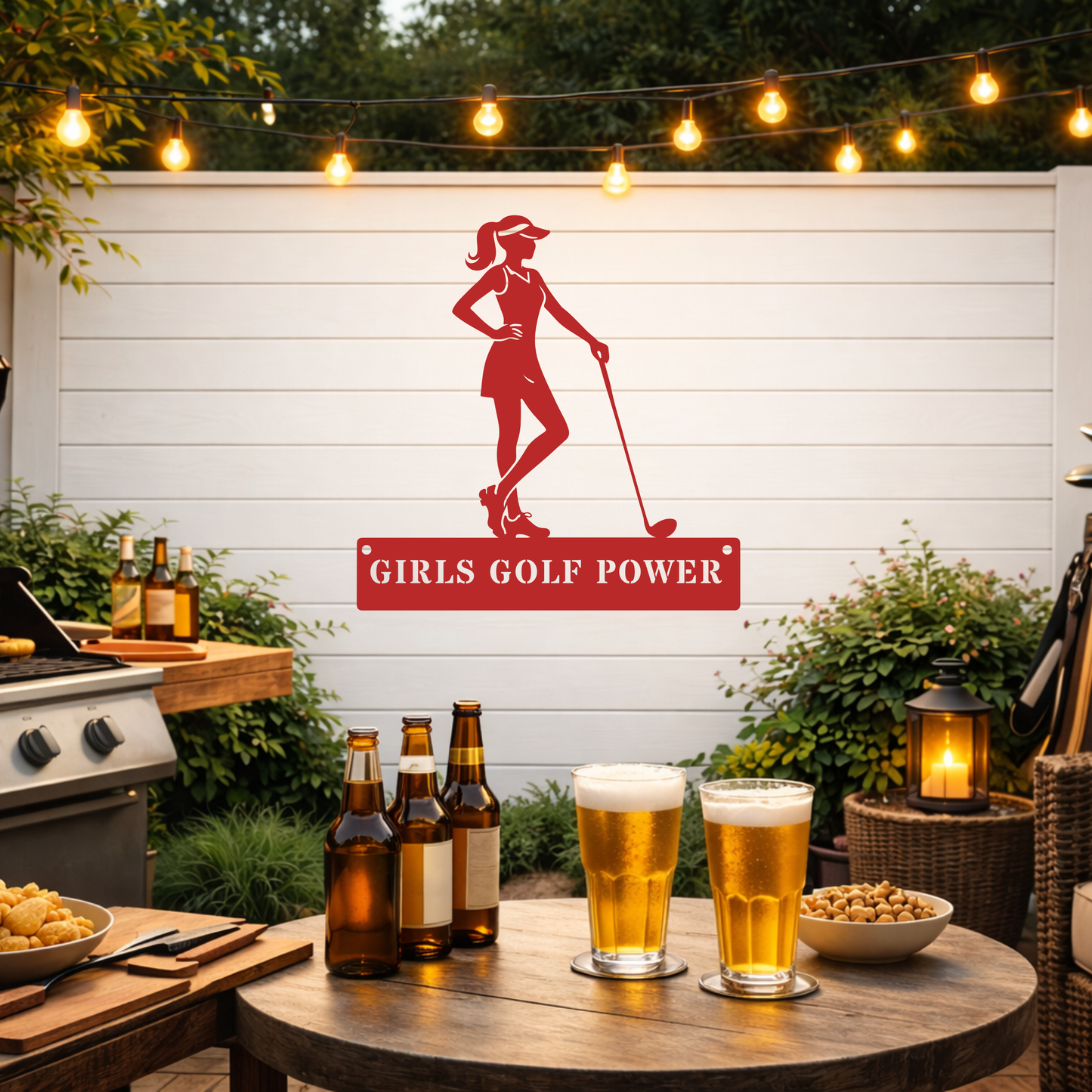 Girls Golf Power Wall Sign – Women’s Golf Art