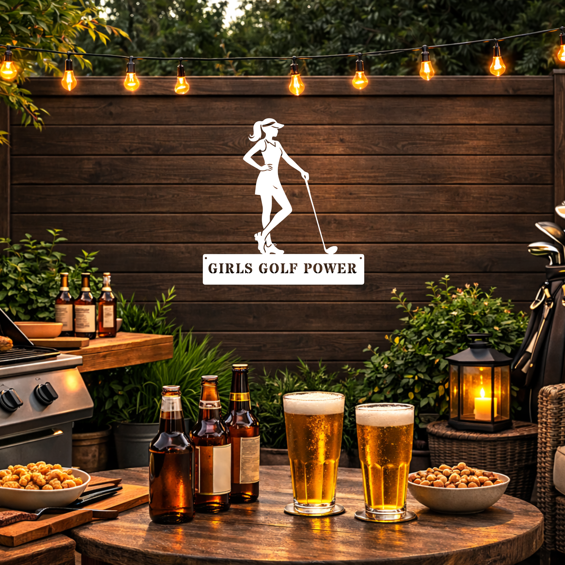 Girls Golf Power Wall Sign – Women’s Golf Art