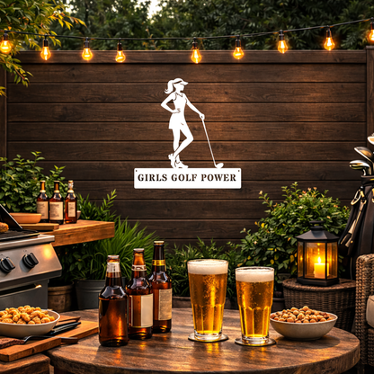 Girls Golf Power Wall Sign – Women’s Golf Art