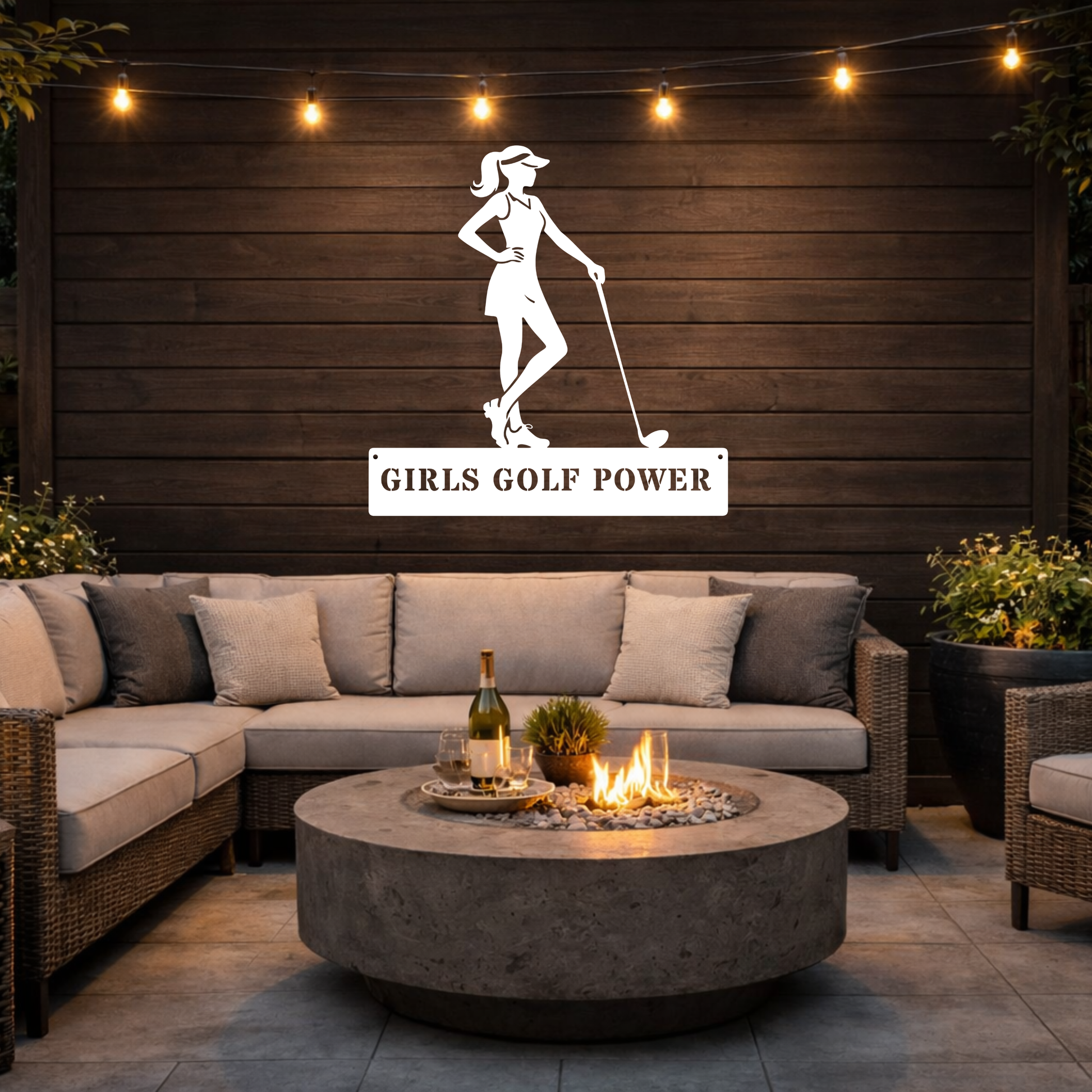 Girls Golf Power Wall Sign – Women’s Golf Art