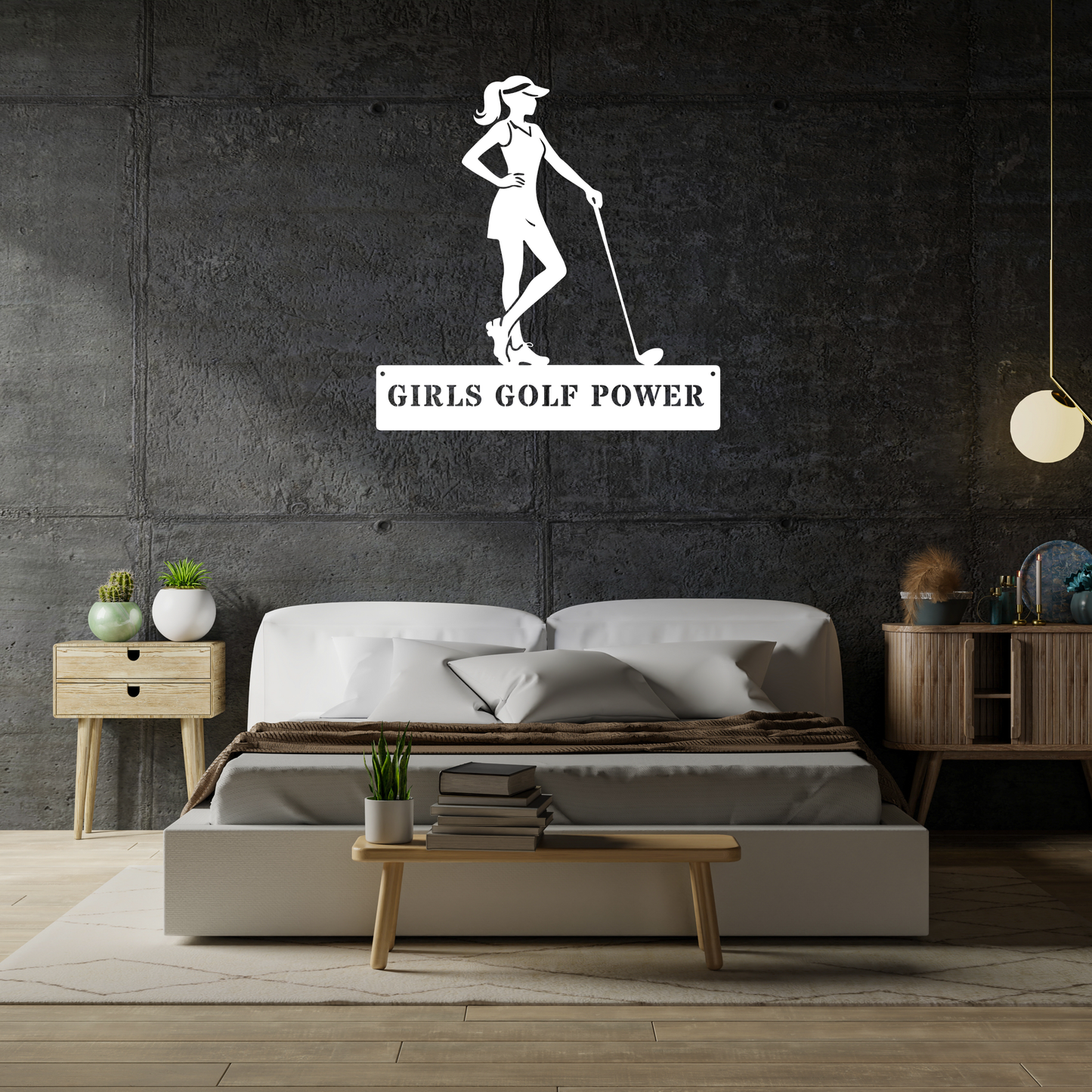 Girls Golf Power Wall Sign – Women’s Golf Art