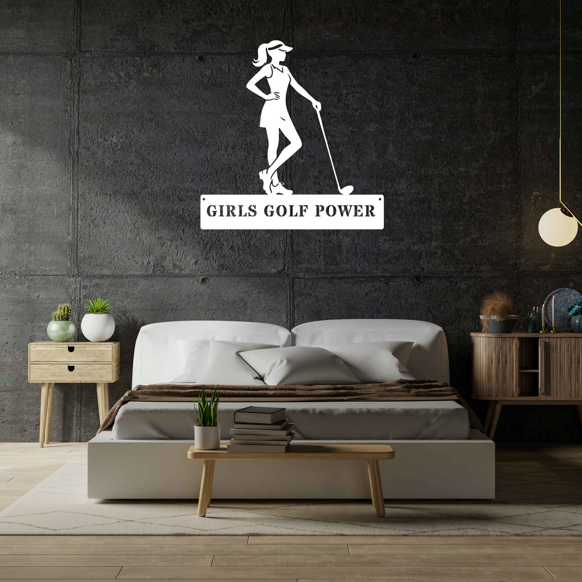 Girls Golf Power Wall Sign – Women’s Golf Art