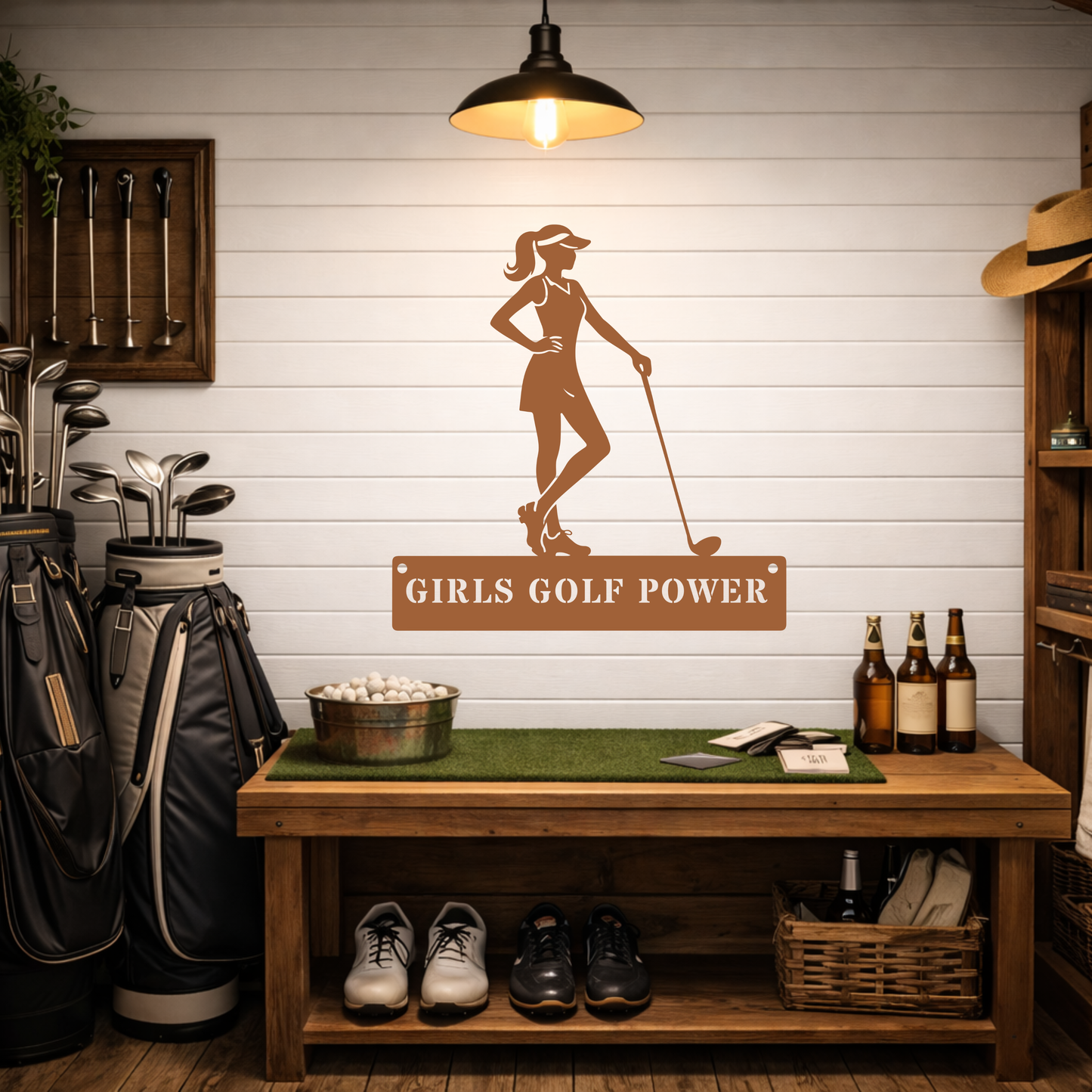 Girls Golf Power Wall Sign – Women’s Golf Art