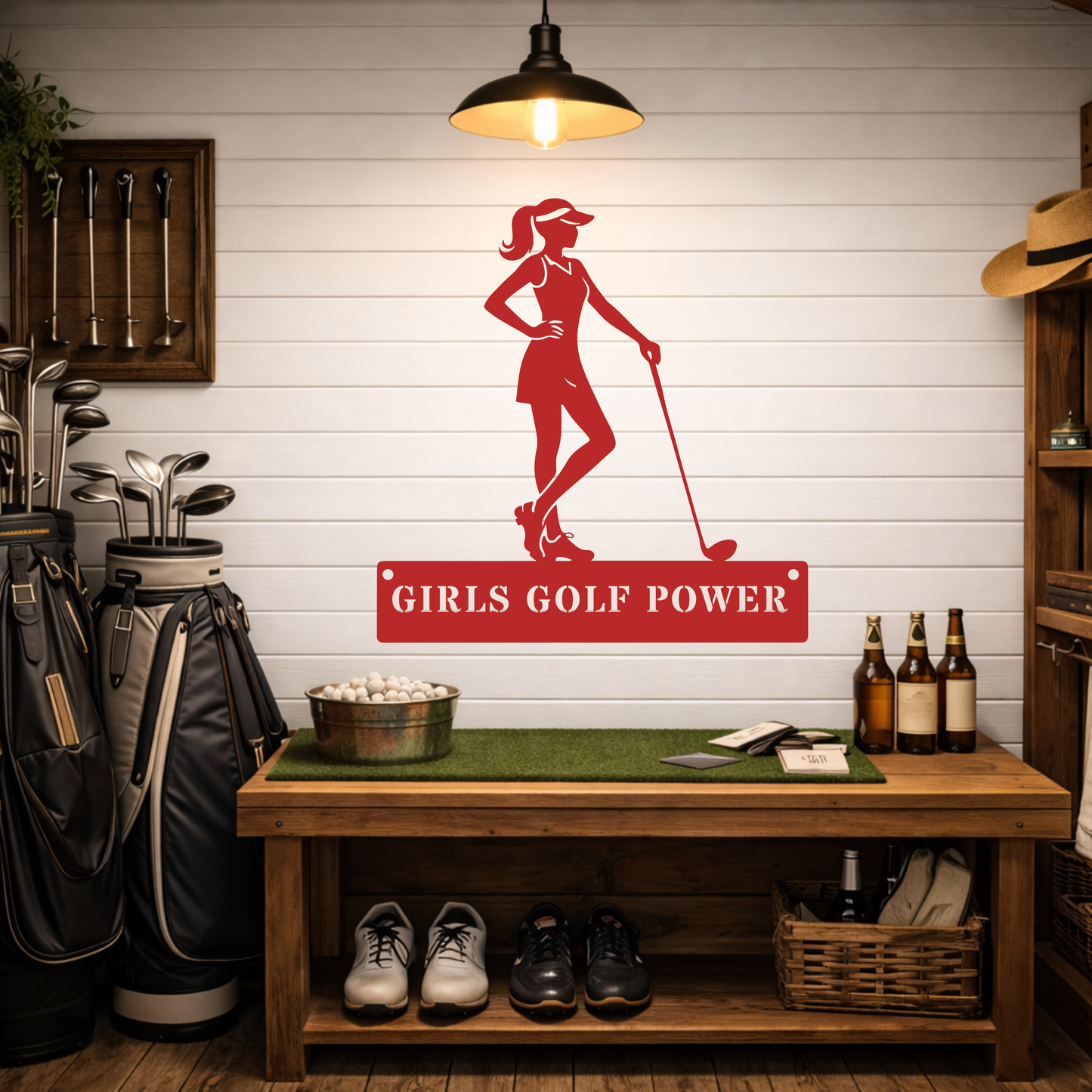 Girls Golf Power Wall Sign – Women’s Golf Art