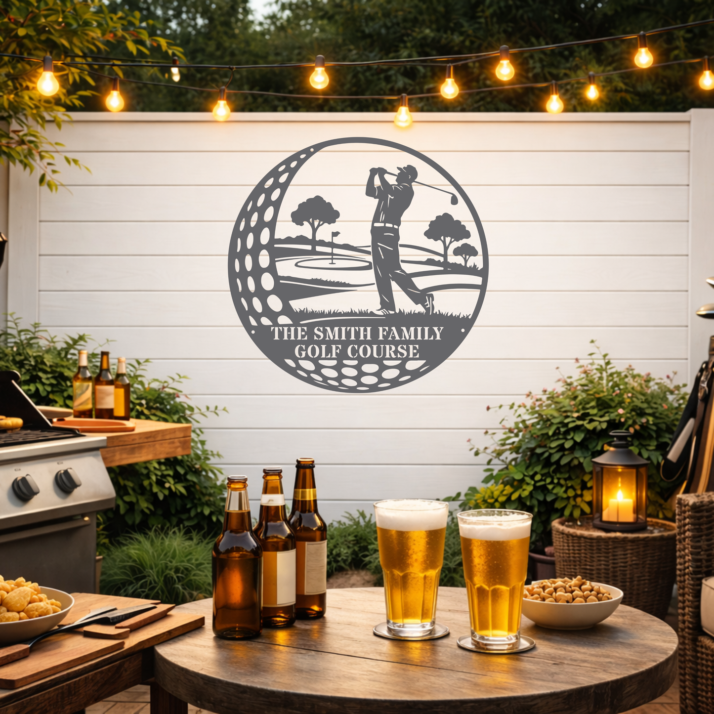 Family Golf Course Metal Sign – Custom Golf Wall Art