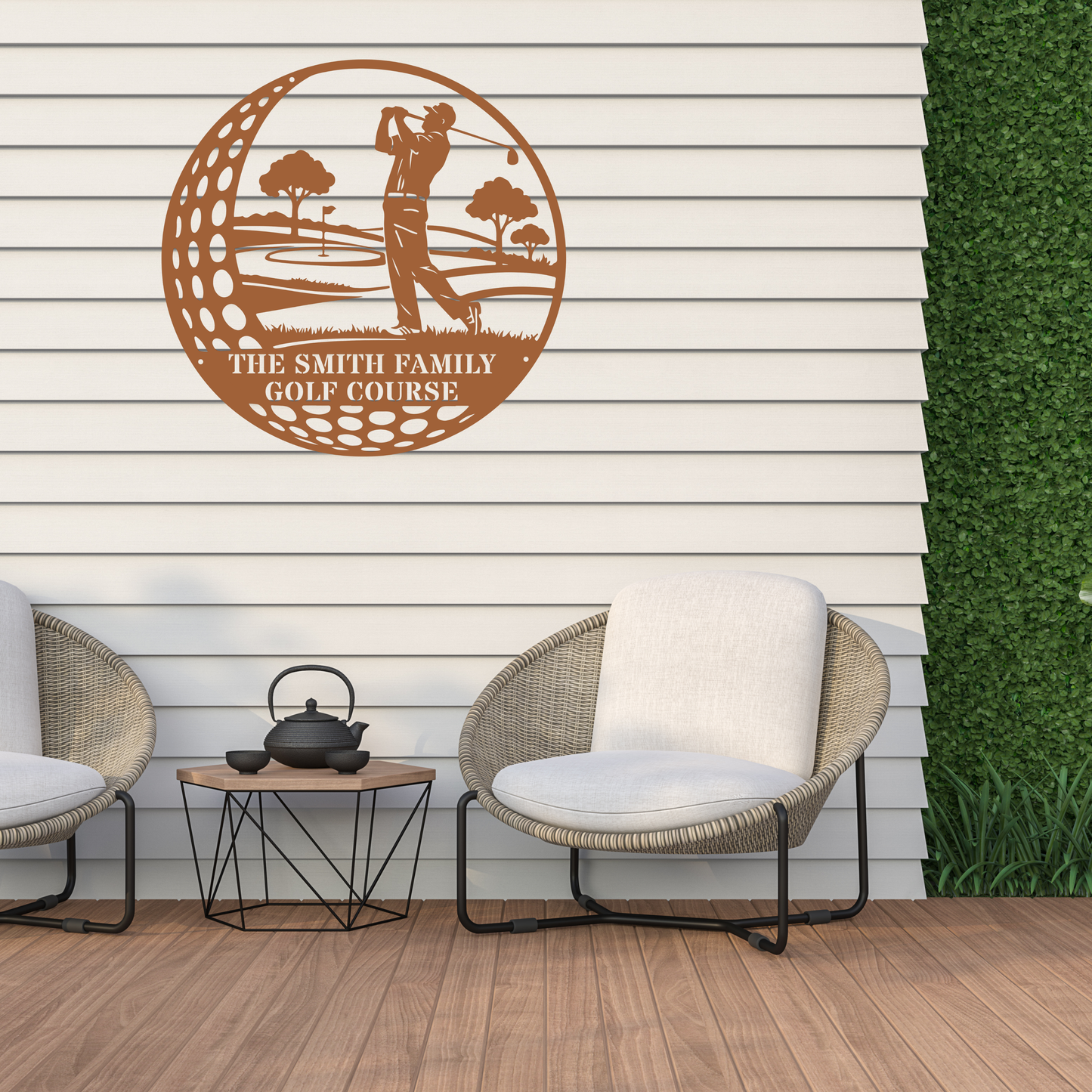 Family Golf Course Metal Sign – Custom Golf Wall Art