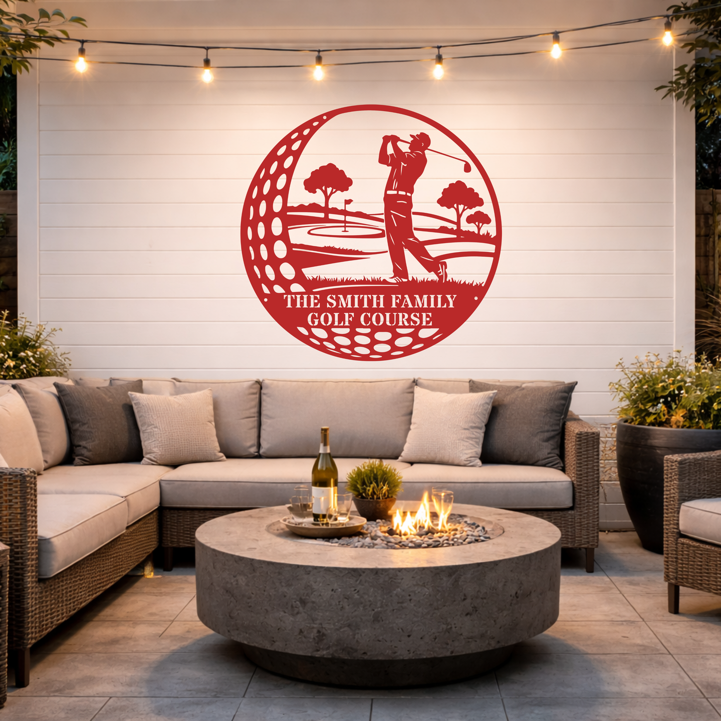 Family Golf Course Metal Sign – Custom Golf Wall Art
