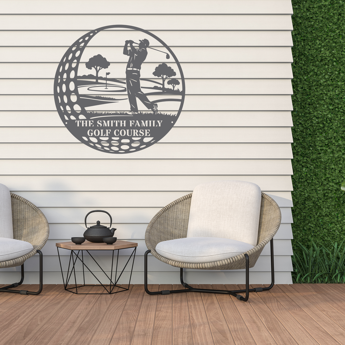 Family Golf Course Metal Sign – Custom Golf Wall Art