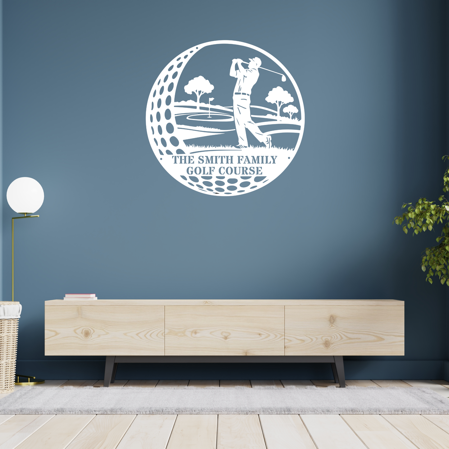 Family Golf Course Metal Sign – Custom Golf Wall Art