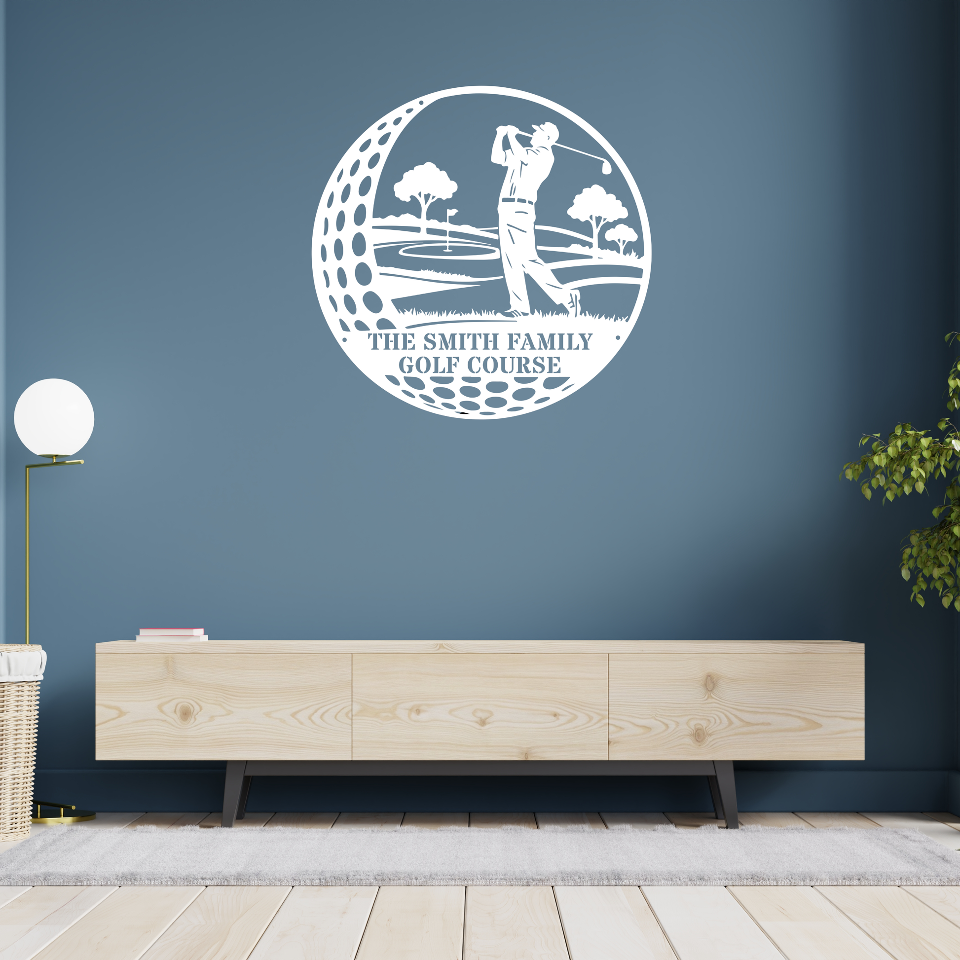 Family Golf Course Metal Sign – Custom Golf Wall Art