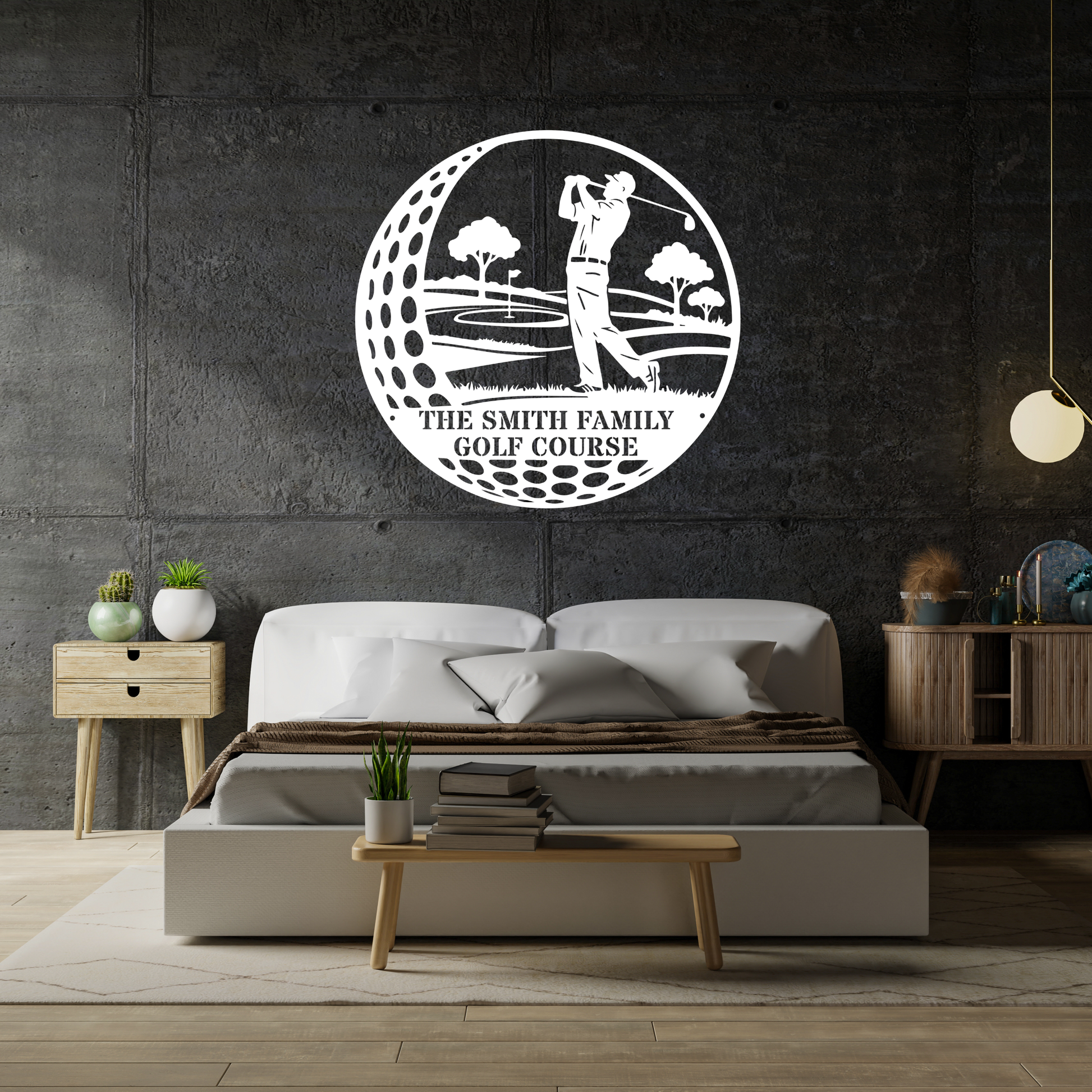 Family Golf Course Metal Sign – Custom Golf Wall Art