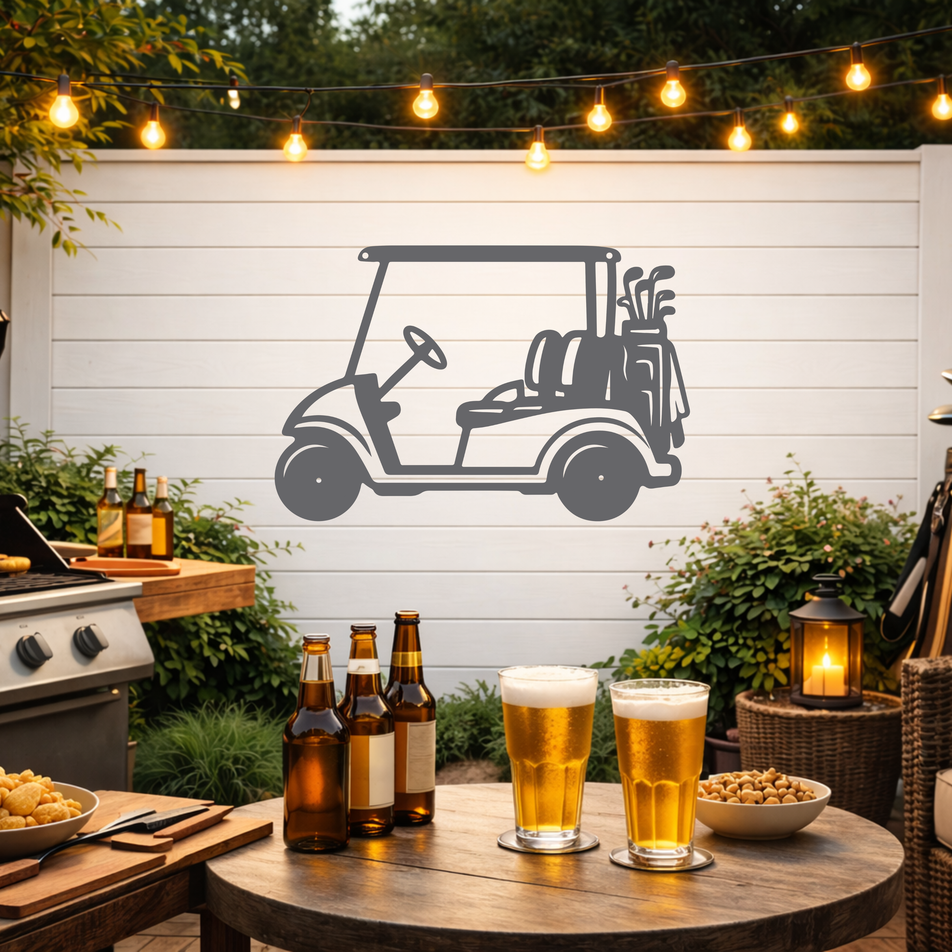 Golf Cart Parking Only Metal Sign