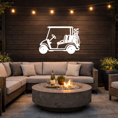 Golf Cart Parking Only Metal Sign