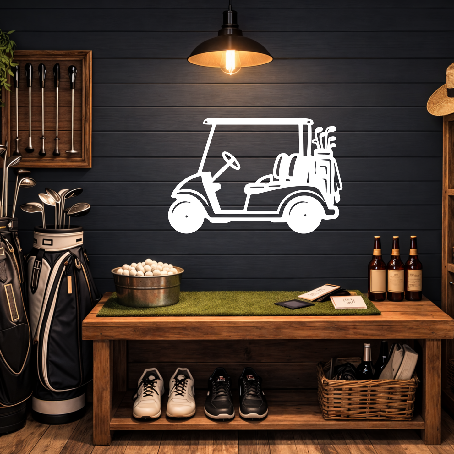 Golf Cart Parking Only Metal Sign