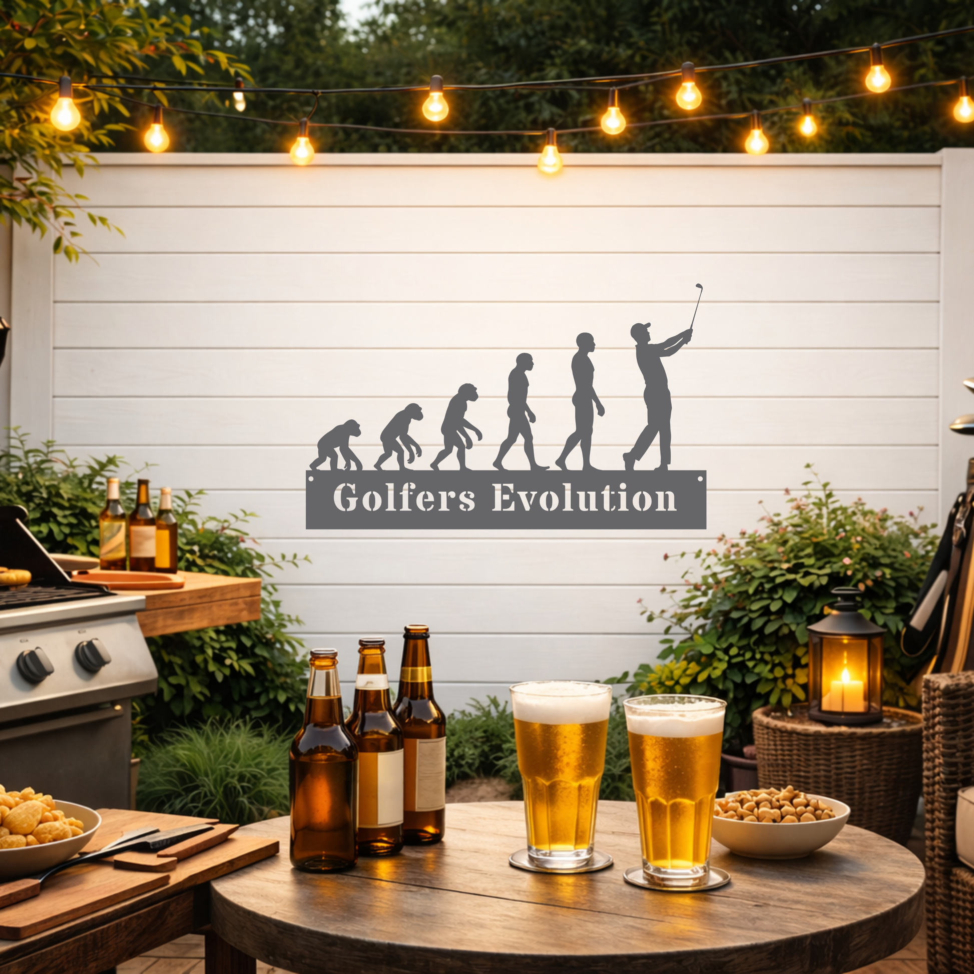 Golfers Evolution Wall Sign – Funny Golf Decor