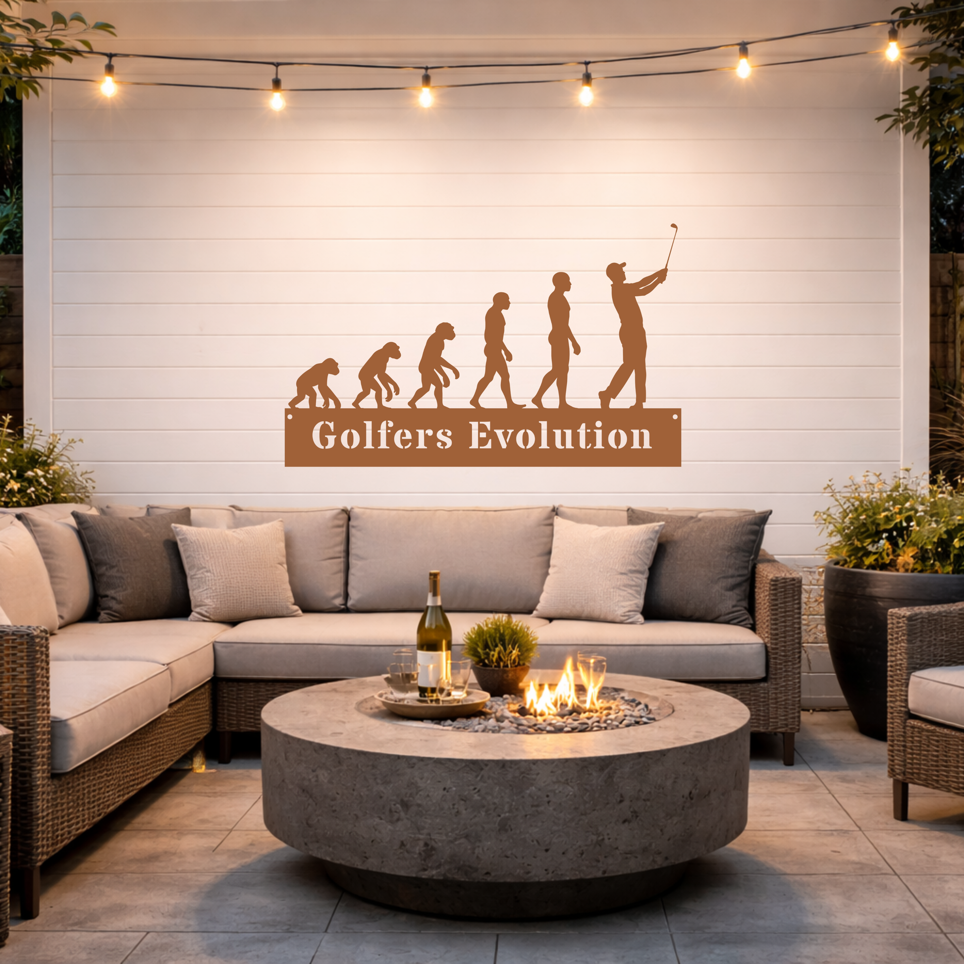 Golfers Evolution Wall Sign – Funny Golf Decor