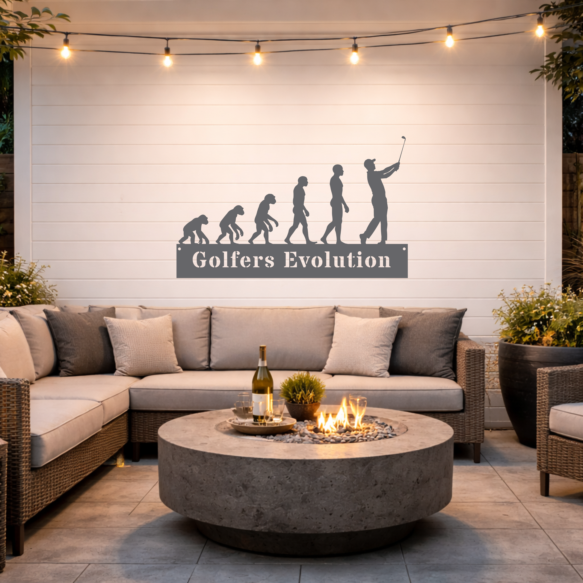Golfers Evolution Wall Sign – Funny Golf Decor