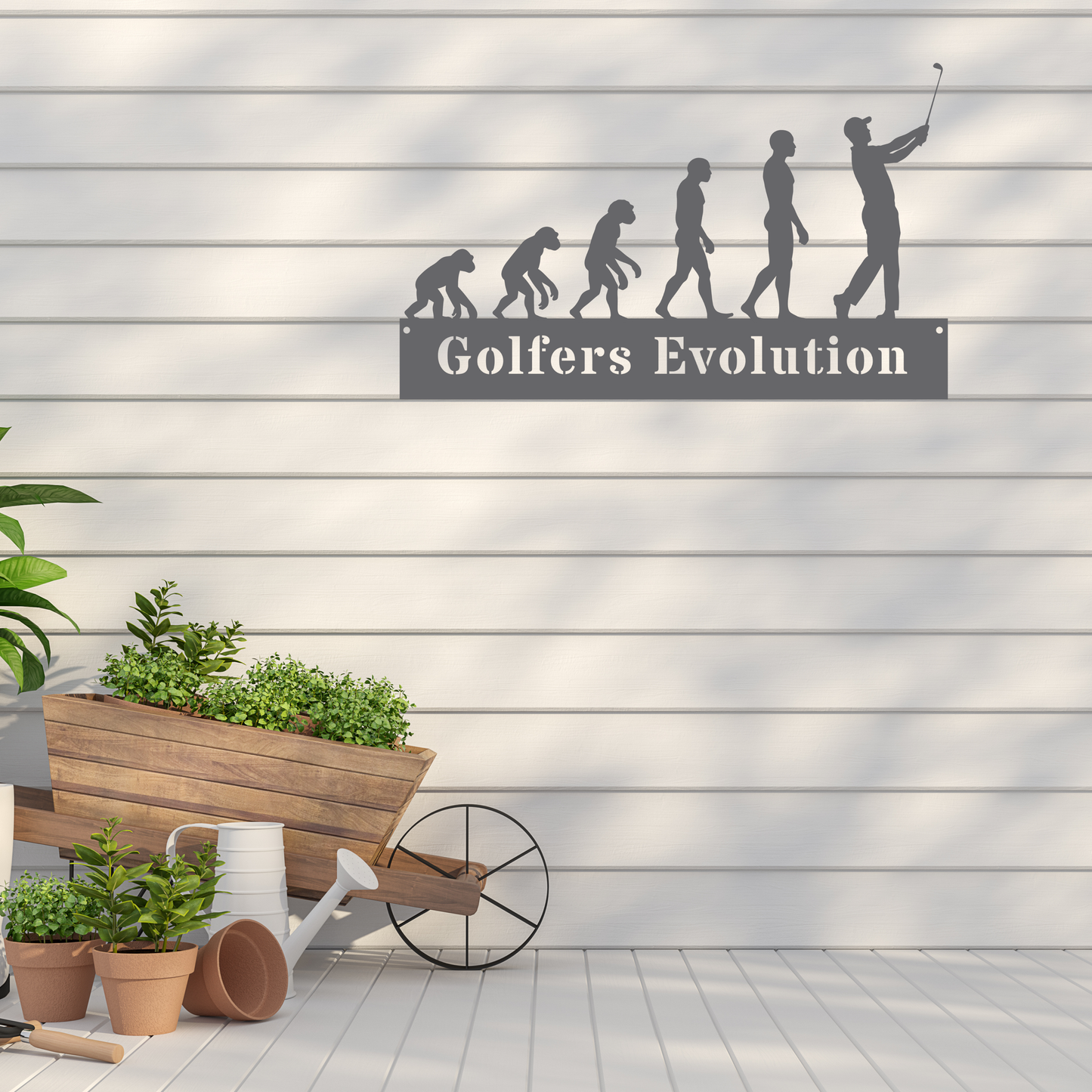 Golfers Evolution Wall Sign – Funny Golf Decor