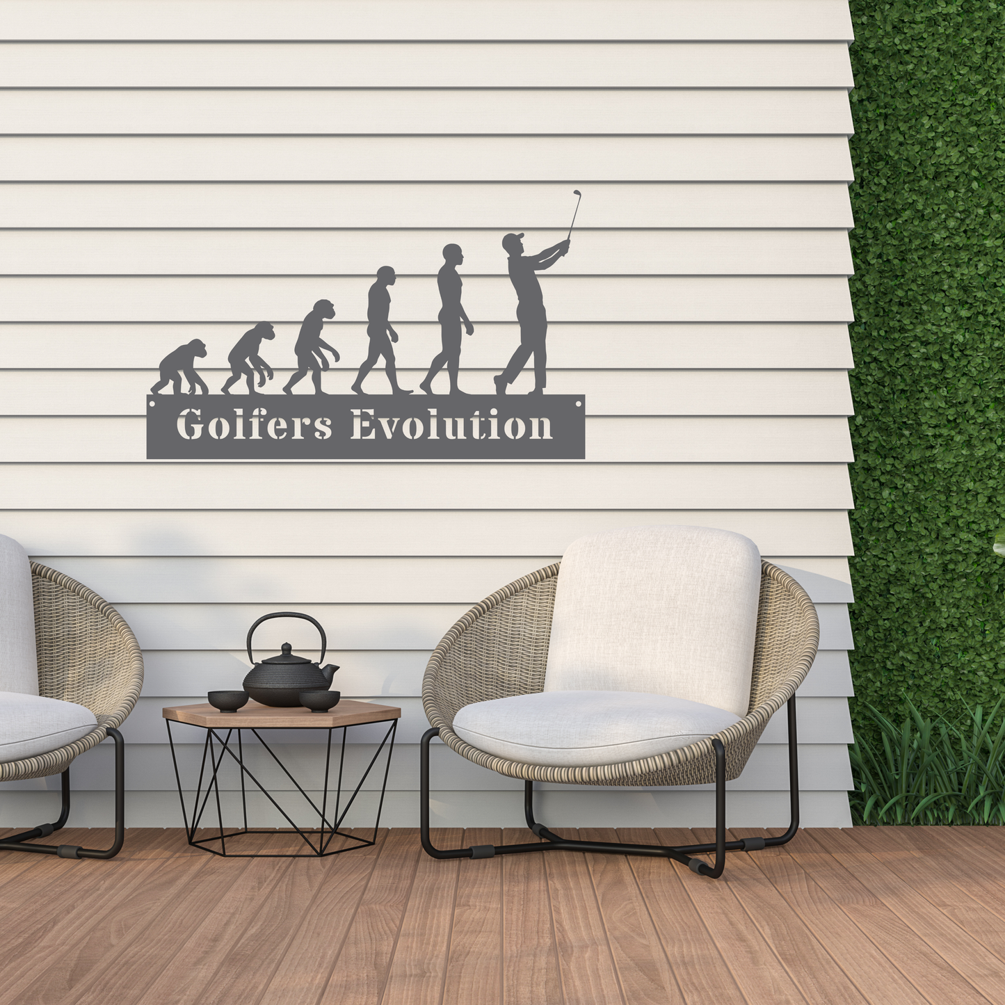 Golfers Evolution Wall Sign – Funny Golf Decor