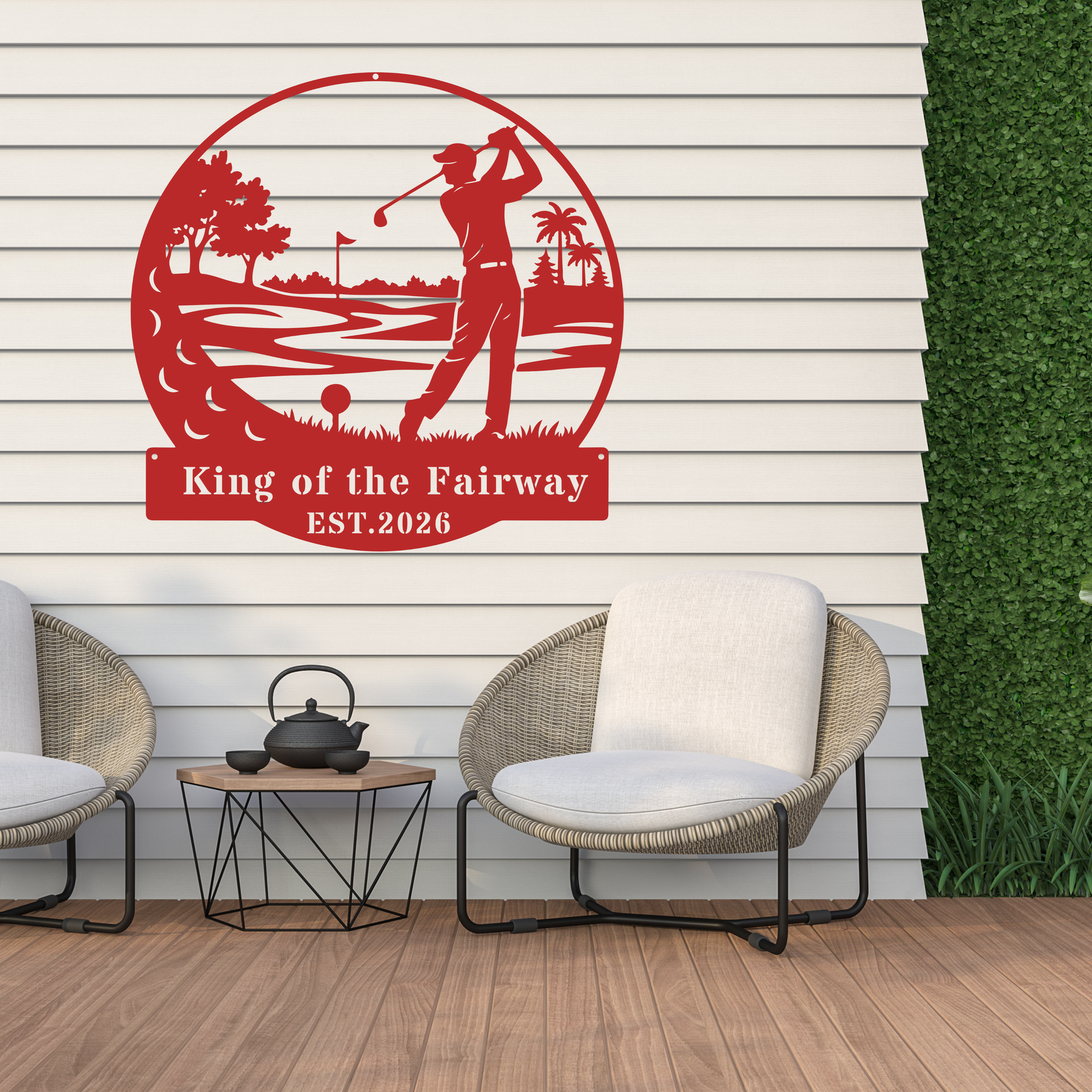 Golf King Metal Wall Art