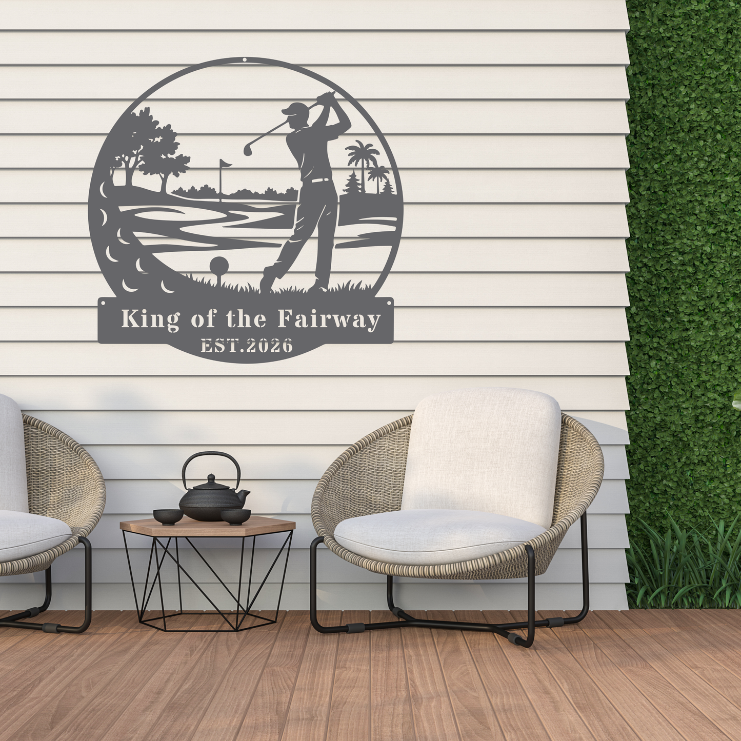 Golf King Metal Wall Art
