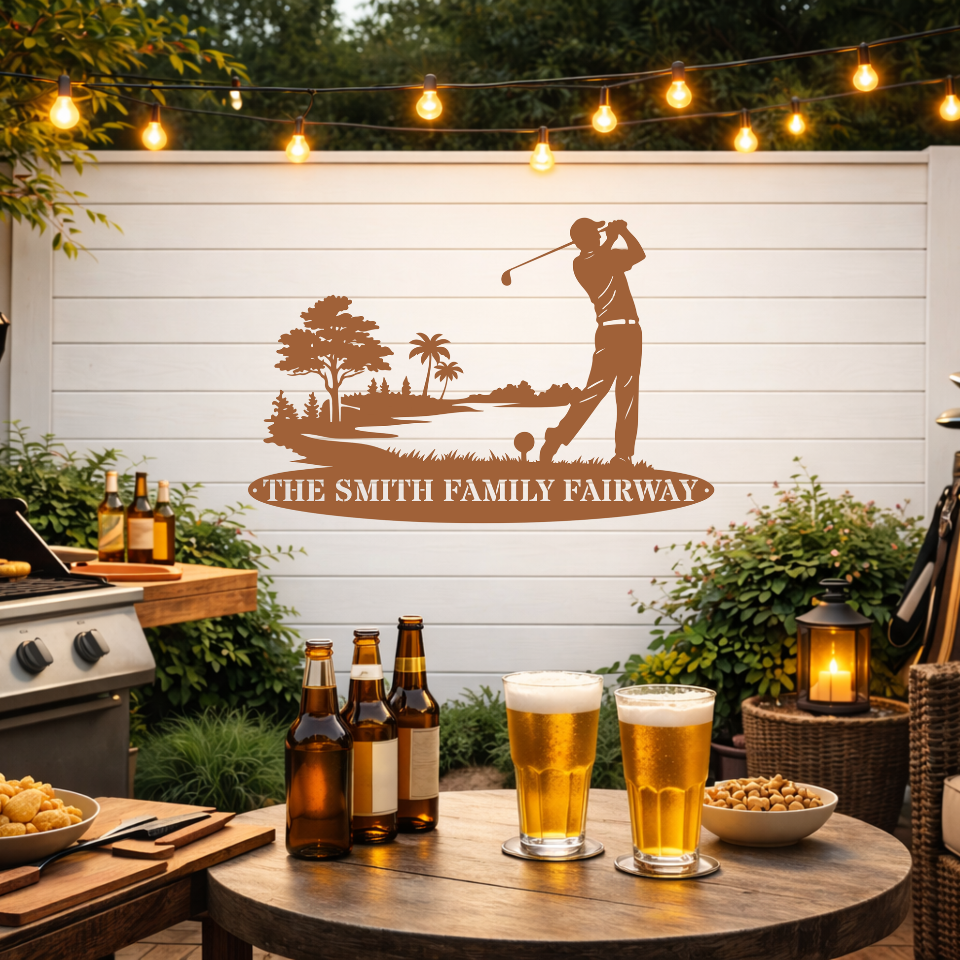 Personalised Family Fairway Metal Sign