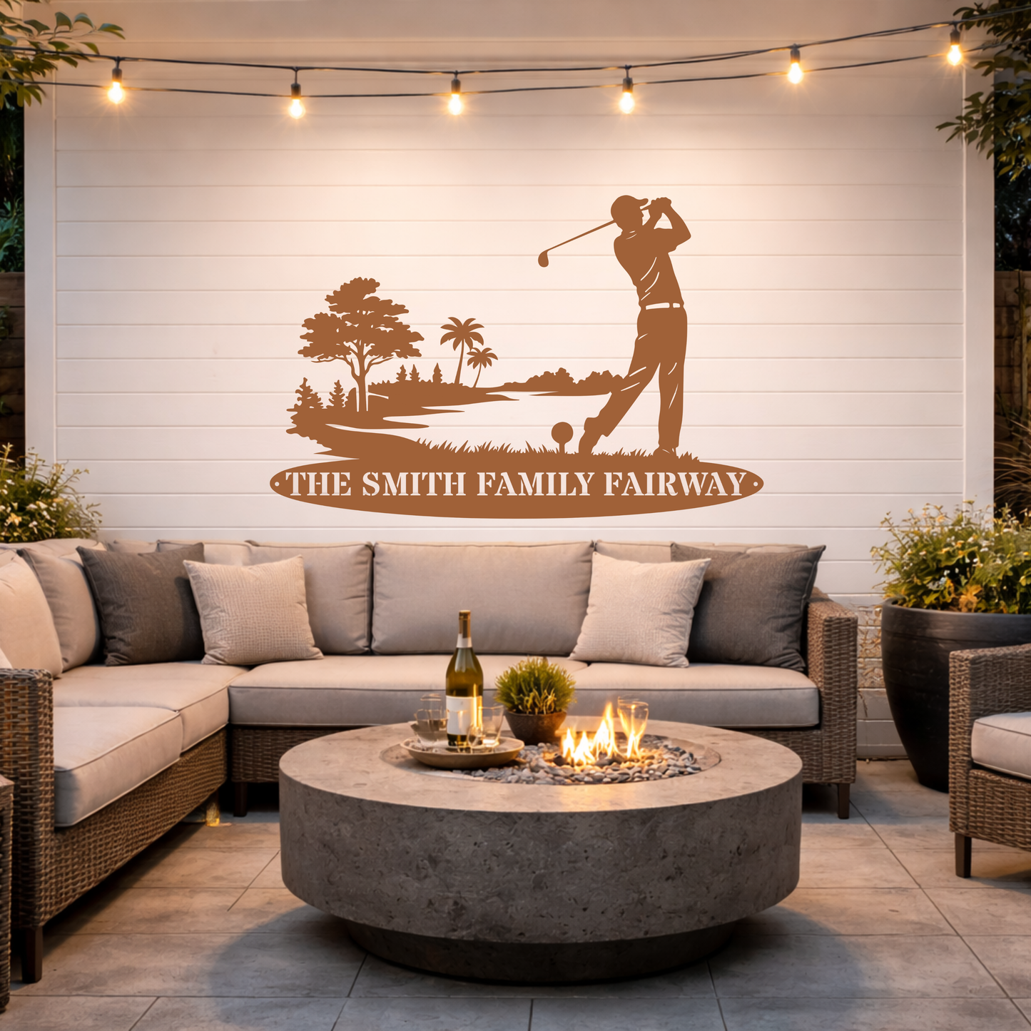 Personalised Family Fairway Metal Sign