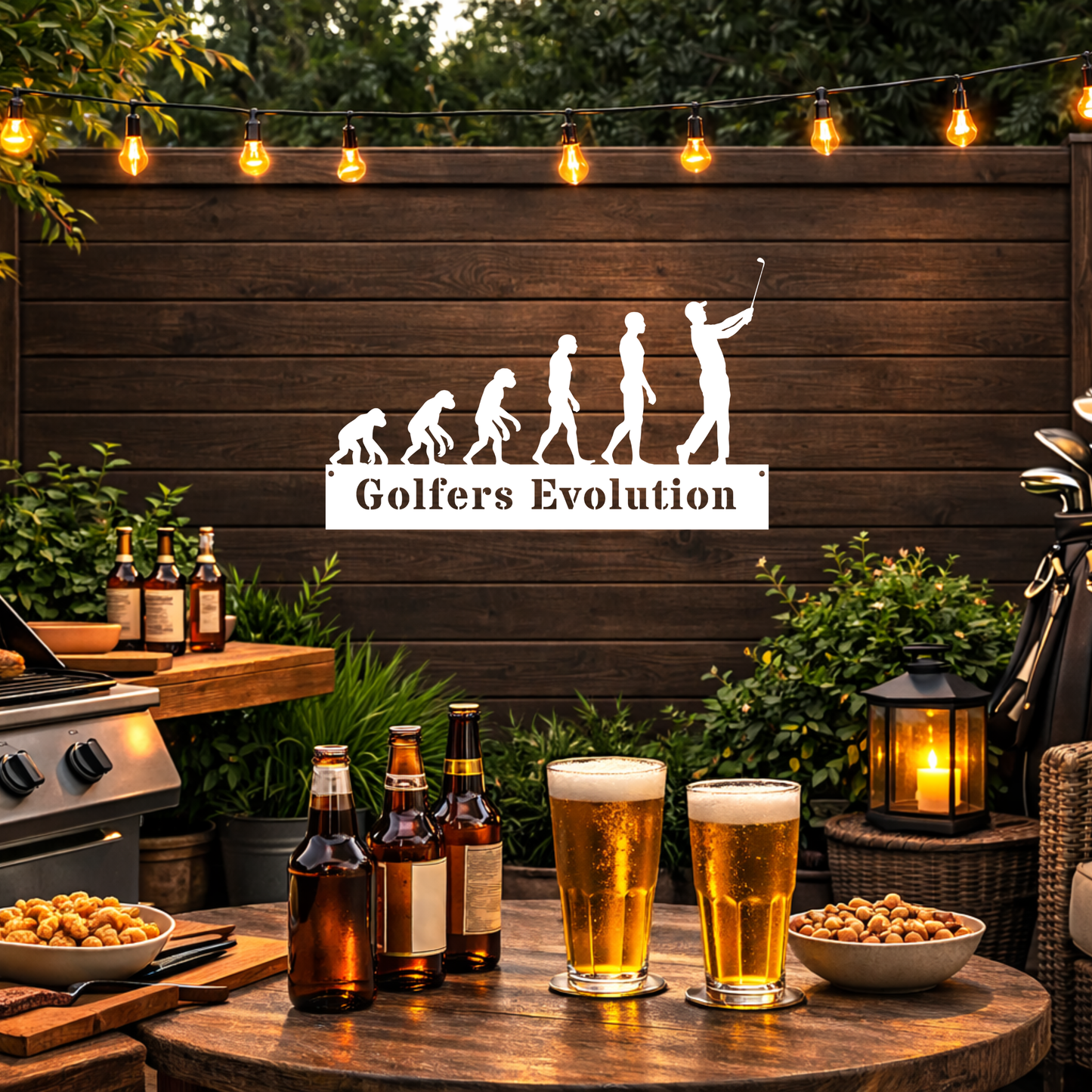 Golfers Evolution Wall Sign – Funny Golf Decor
