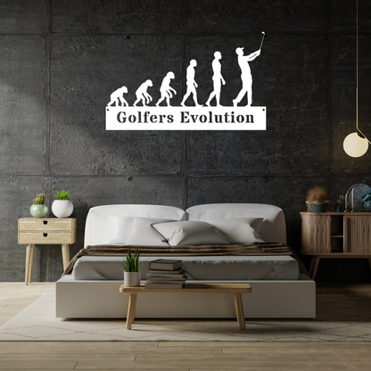 Golfers Evolution Wall Sign – Funny Golf Decor