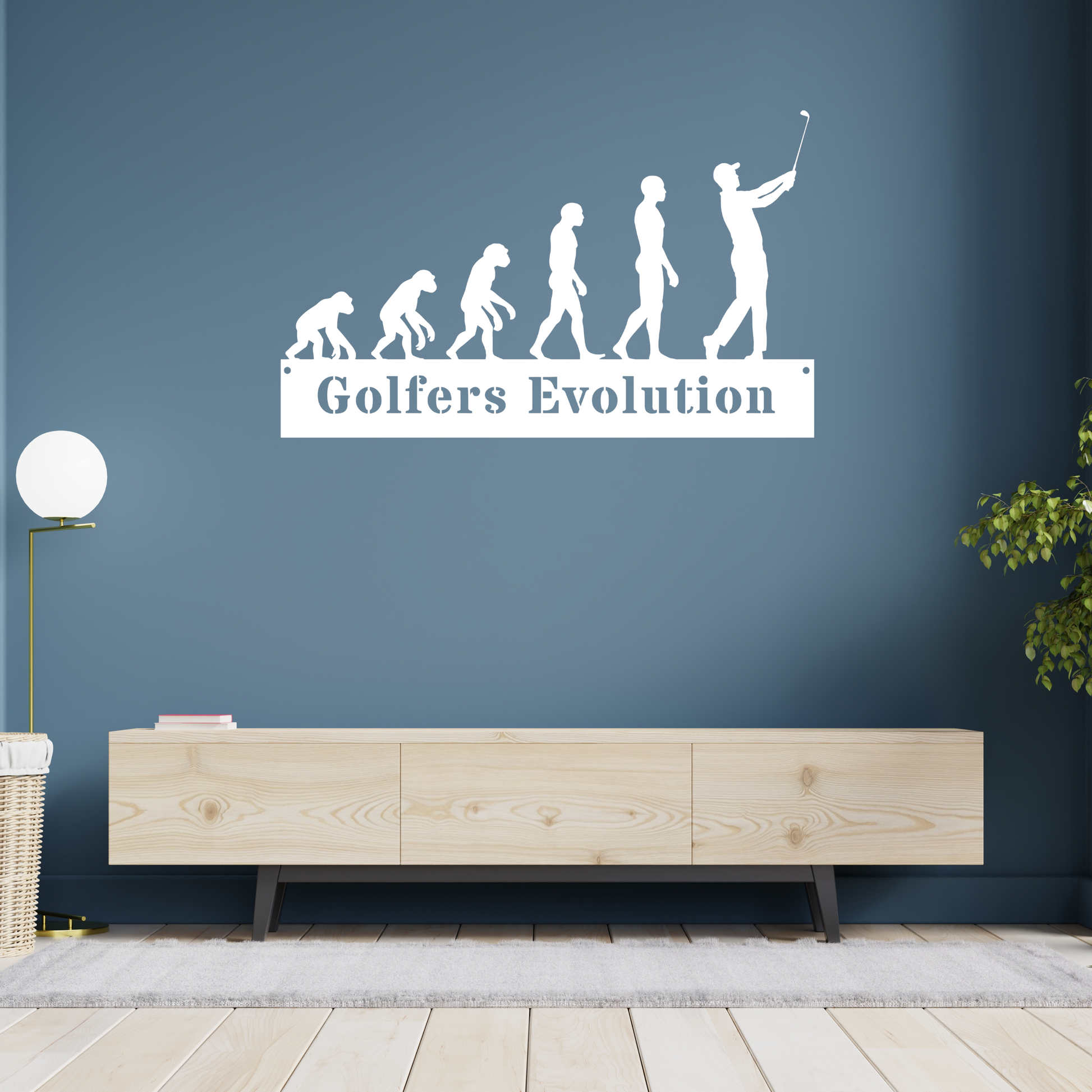 Golfers Evolution Wall Sign – Funny Golf Decor