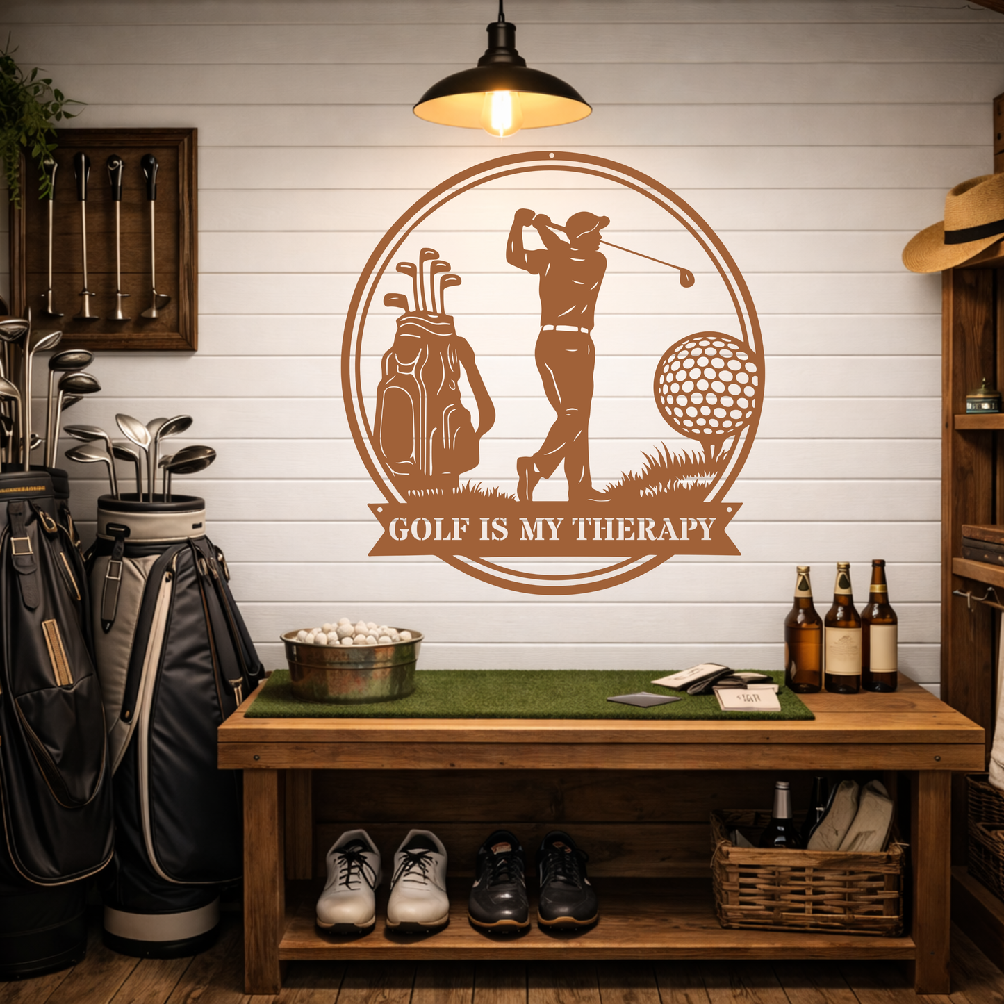 Golf Is My Therapy Wall Art