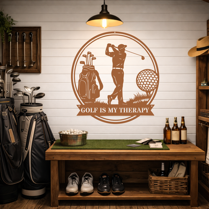 Golf Is My Therapy Wall Art