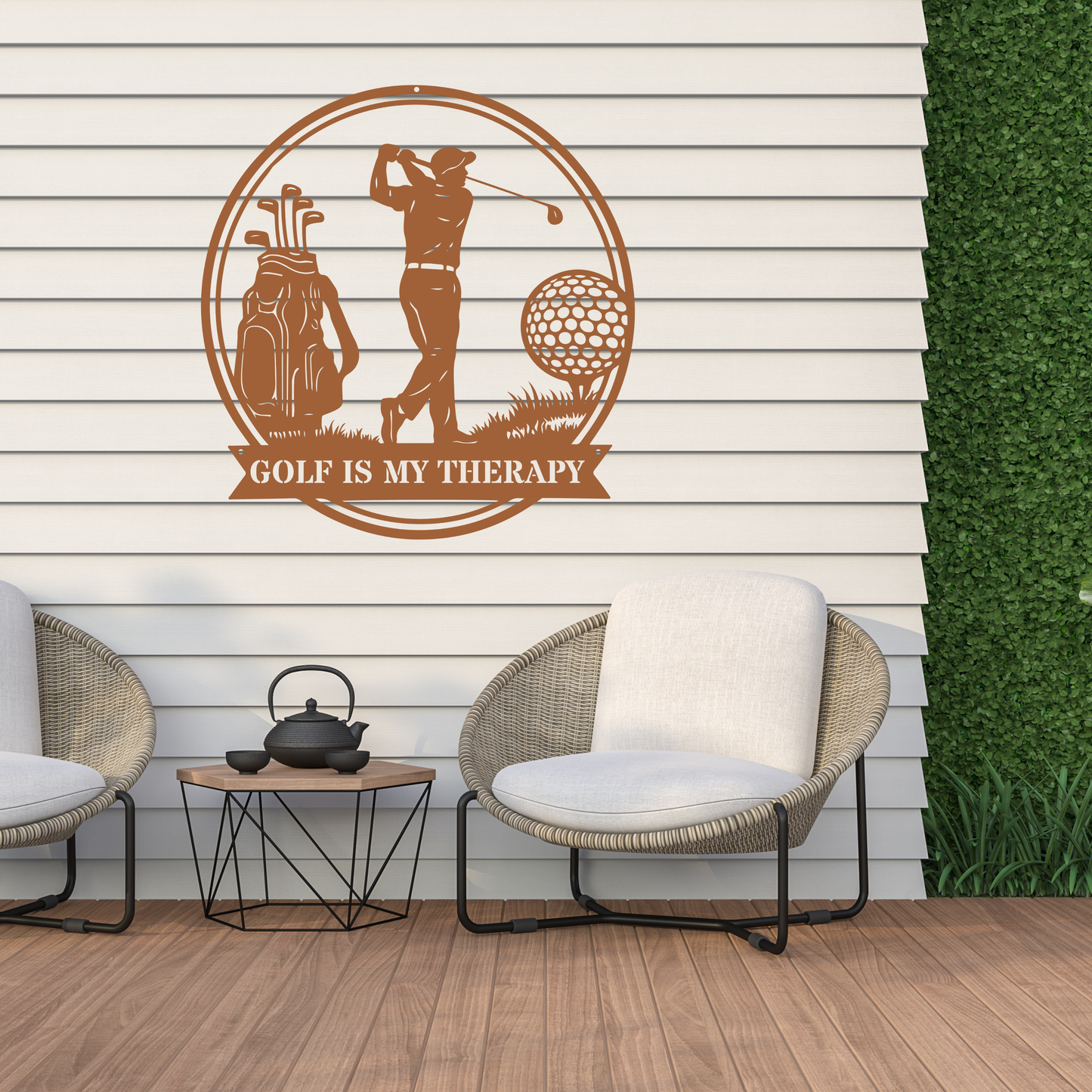 Golf Is My Therapy Wall Art