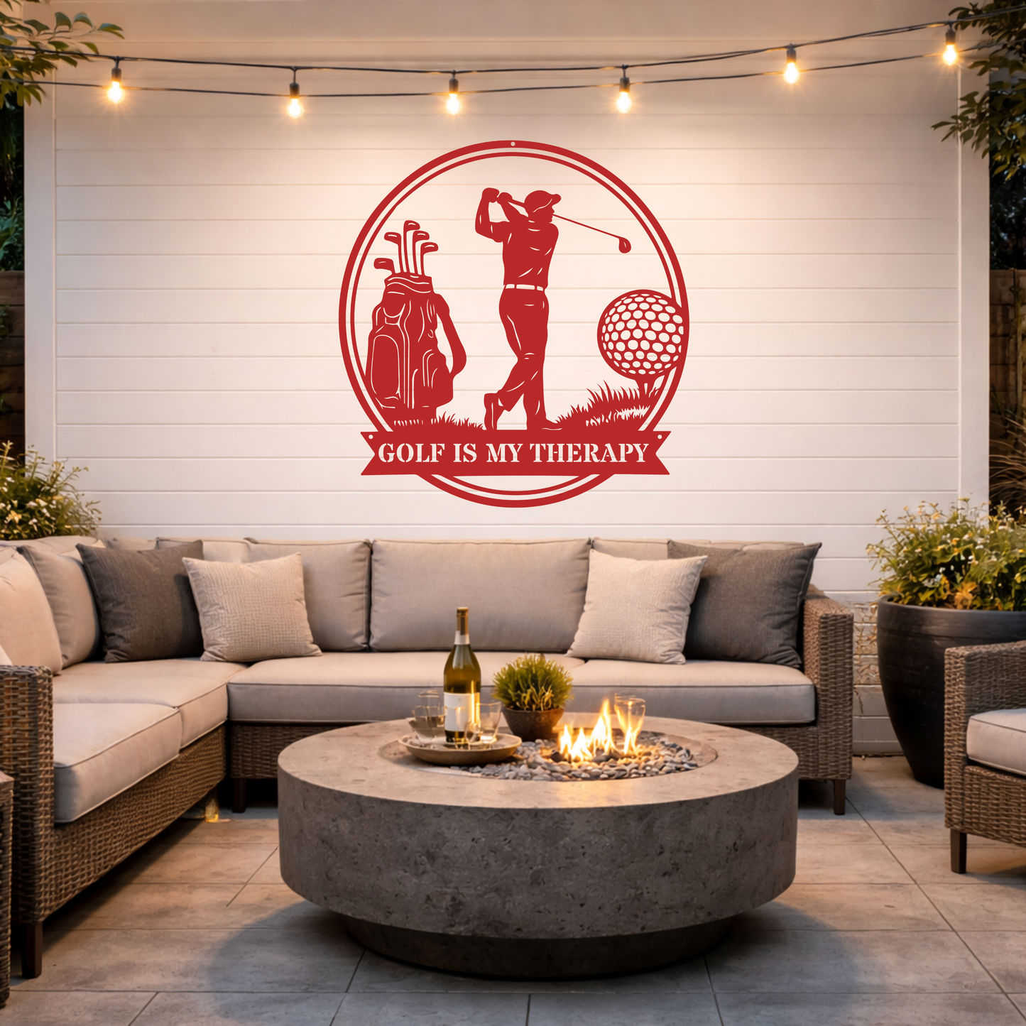 Golf Is My Therapy Wall Art