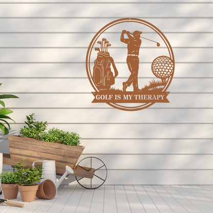 Golf Is My Therapy Wall Art