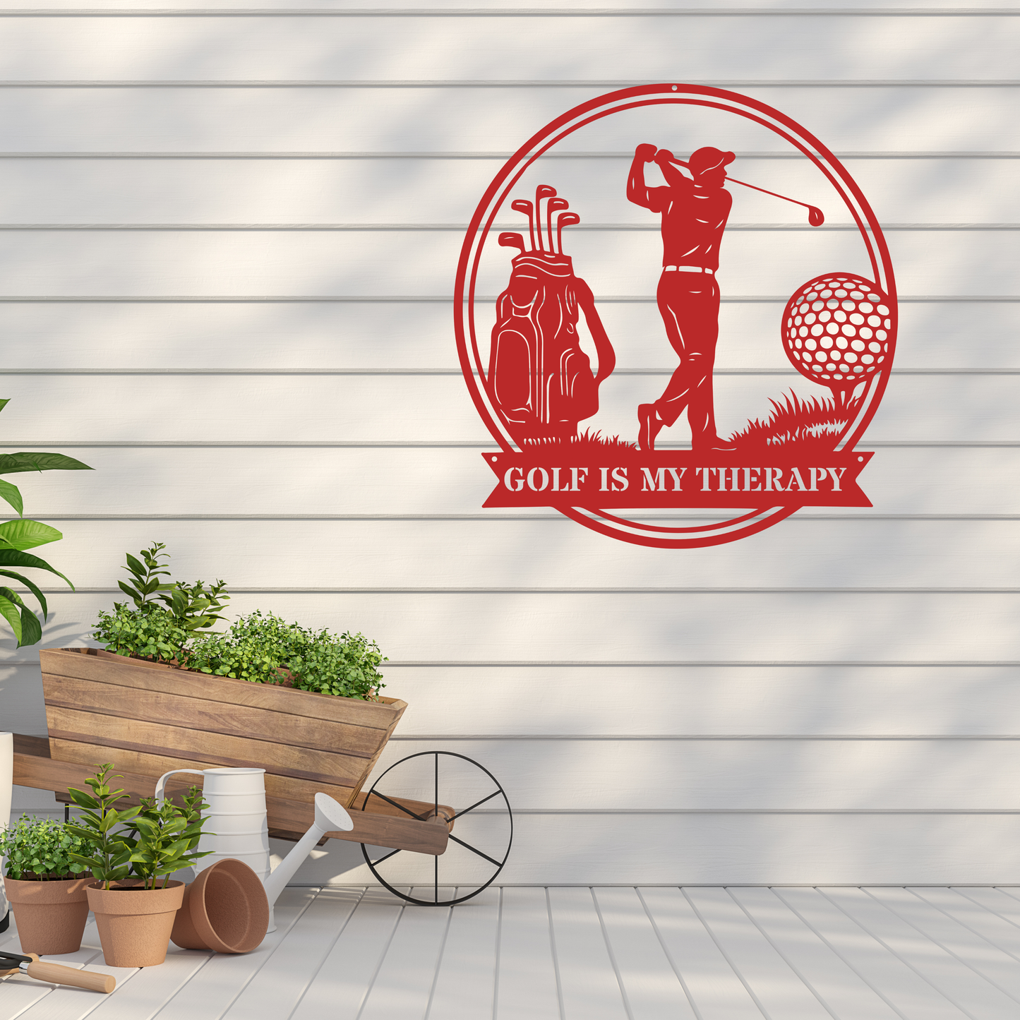 Golf Is My Therapy Wall Art