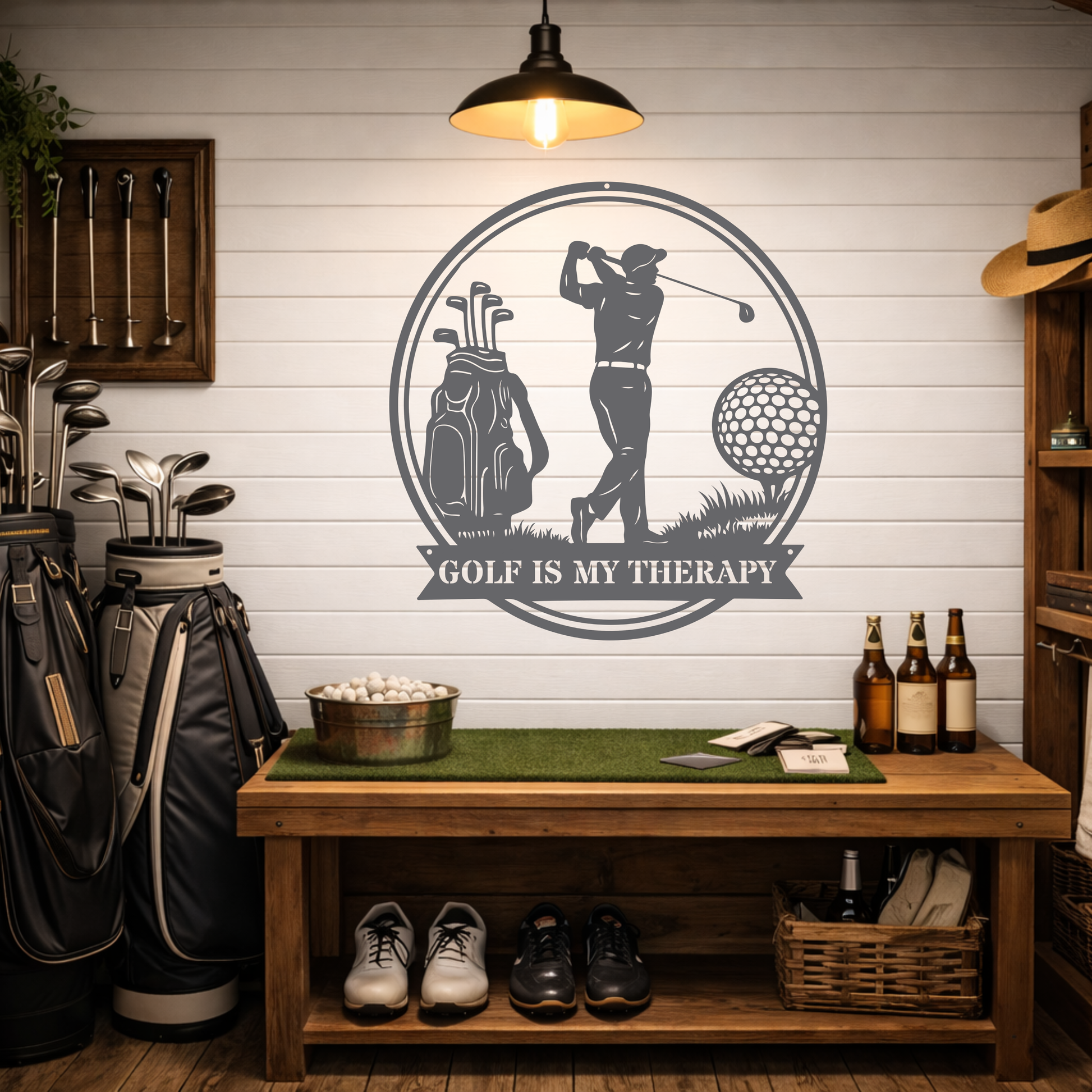 Golf Is My Therapy Wall Art