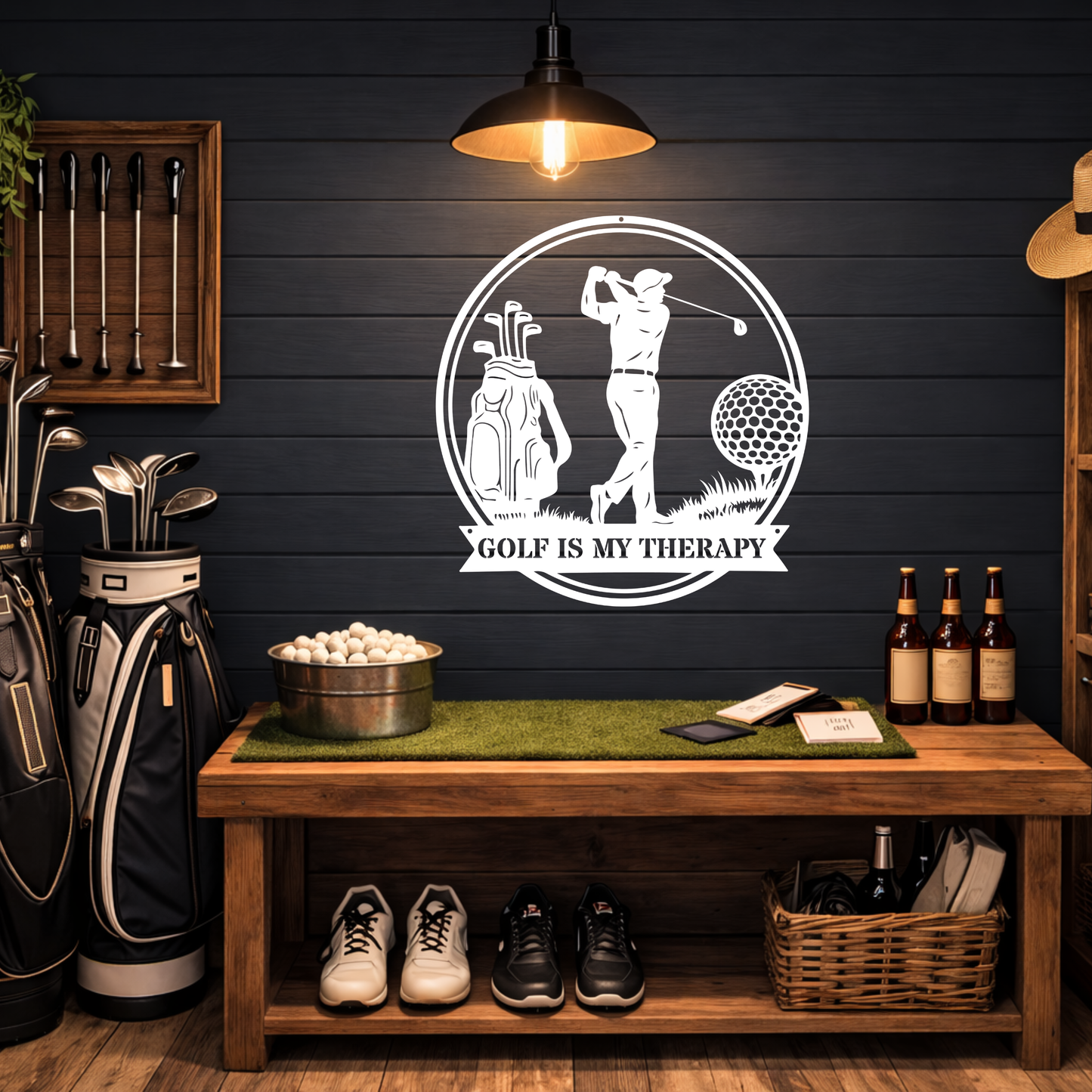 Golf Is My Therapy Wall Art