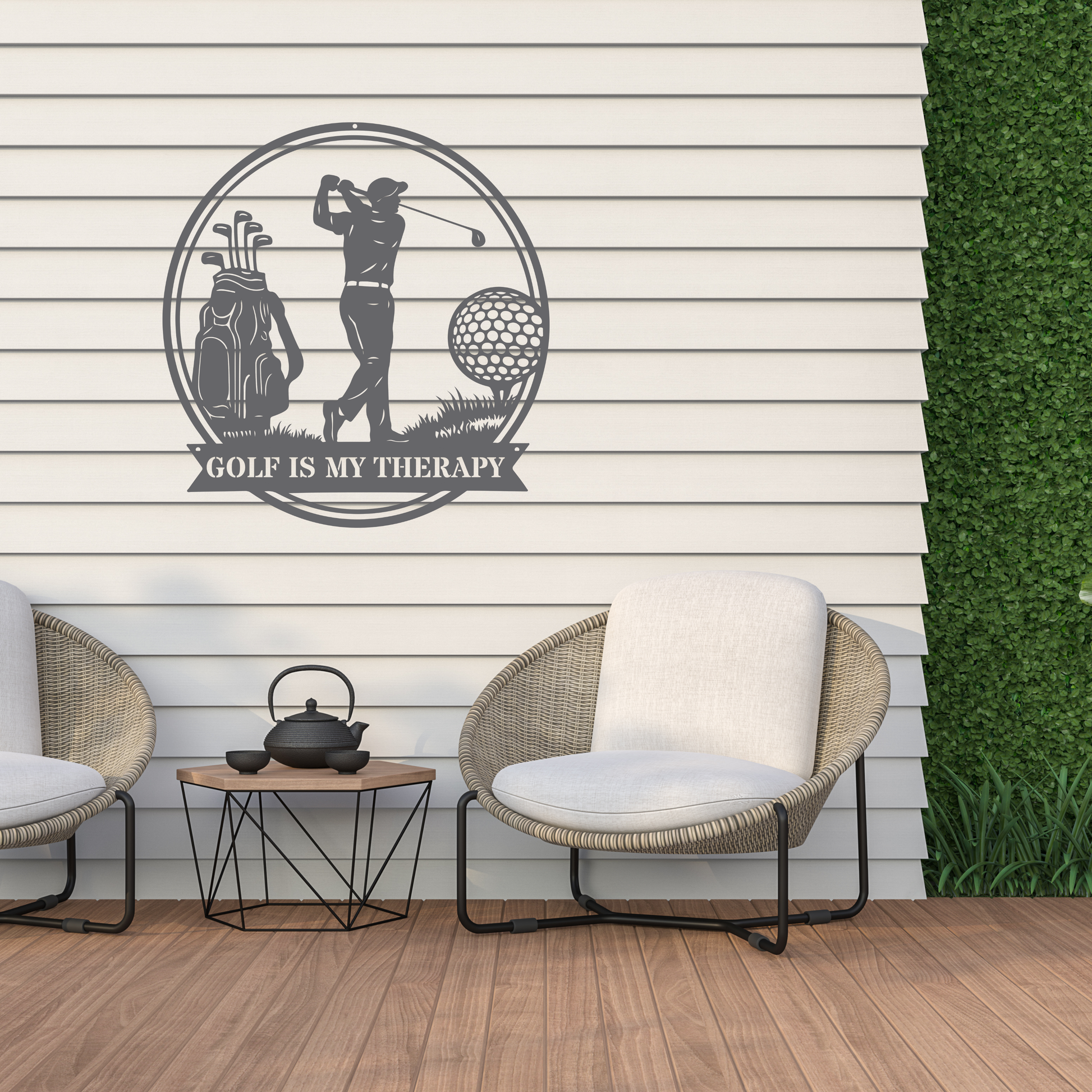 Golf Is My Therapy Wall Art