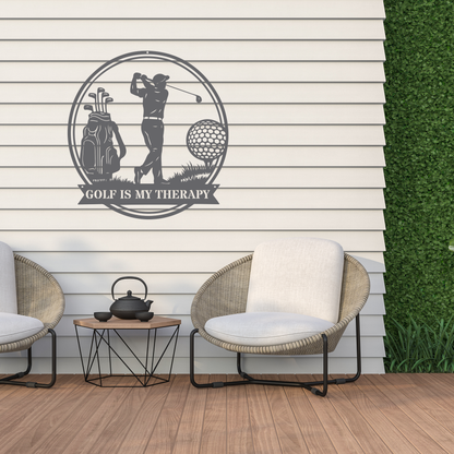 Golf Is My Therapy Wall Art