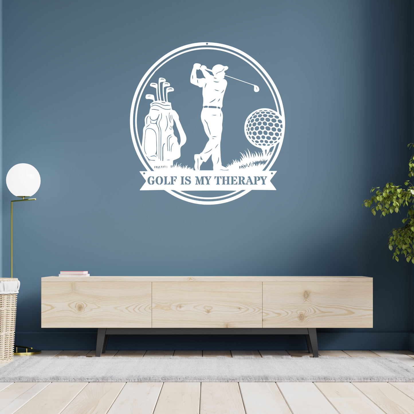 Golf Is My Therapy Wall Art