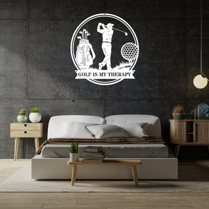 Golf Is My Therapy Wall Art