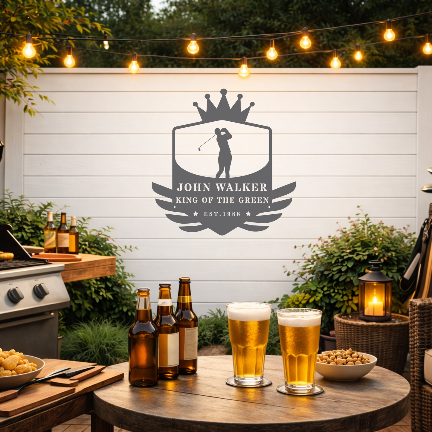King of the Green Golf Metal Sign