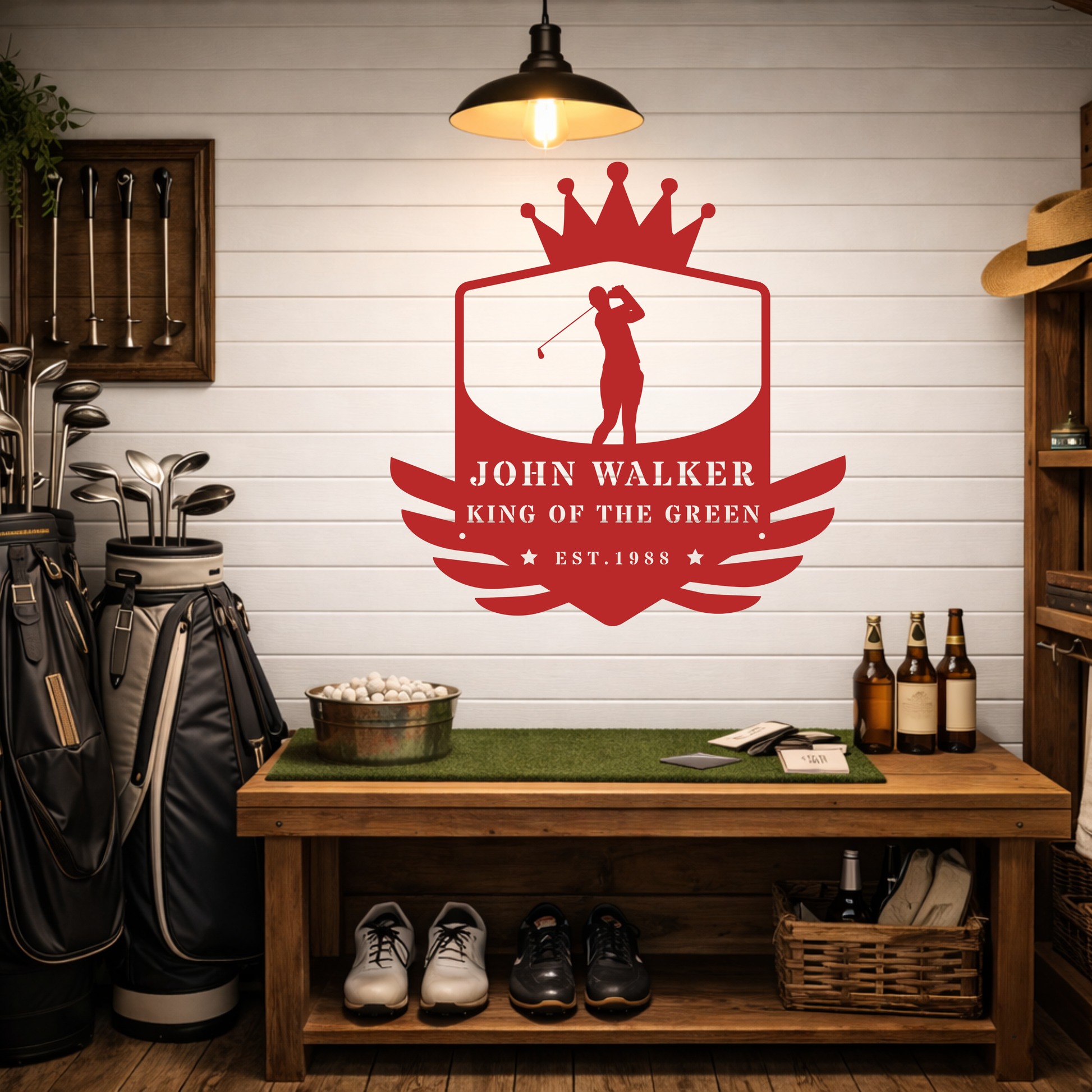 King of the Green Golf Metal Sign
