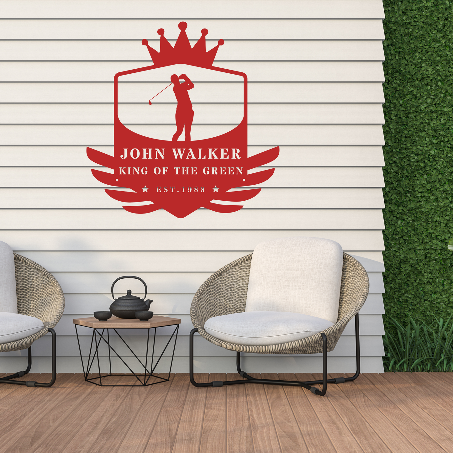 King of the Green Golf Metal Sign