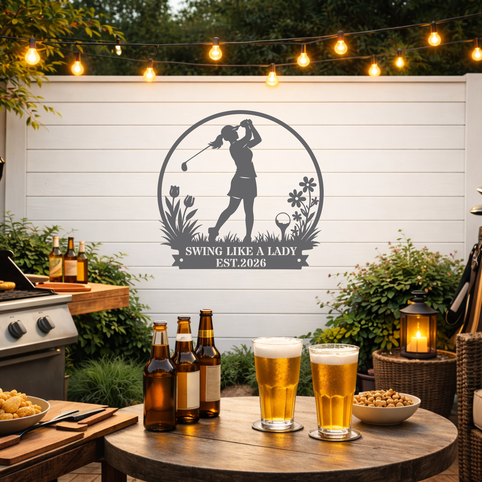 Swing Like a Lady Wall Sign