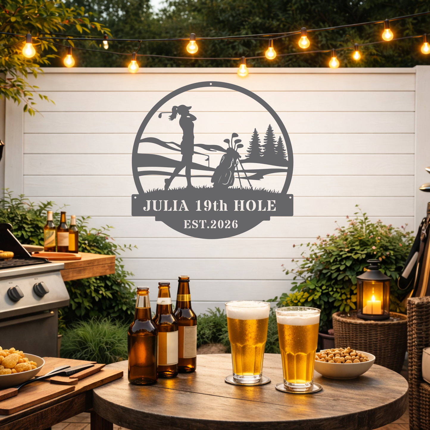 Personalised 19th Hole Golf Metal Sign